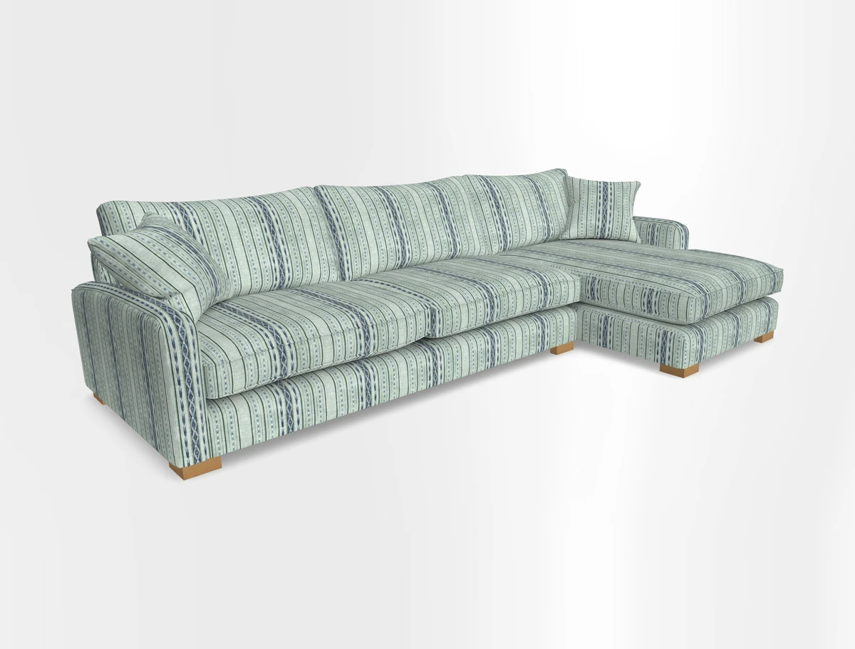 Brook Green chaise RHF in Two Tone Plain Biscuit