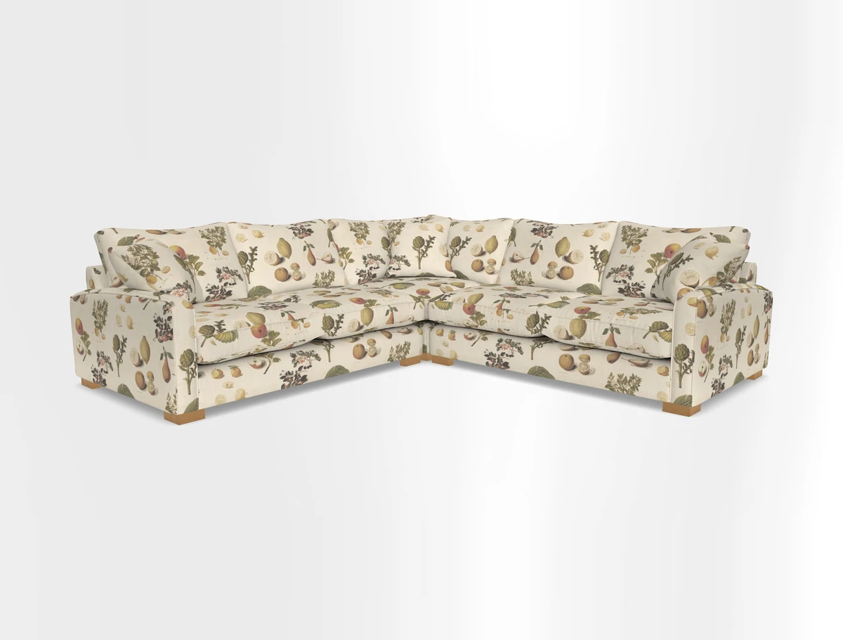 Brook Green small corner sofa RHF & LHF in Two Tone Plain Biscuit