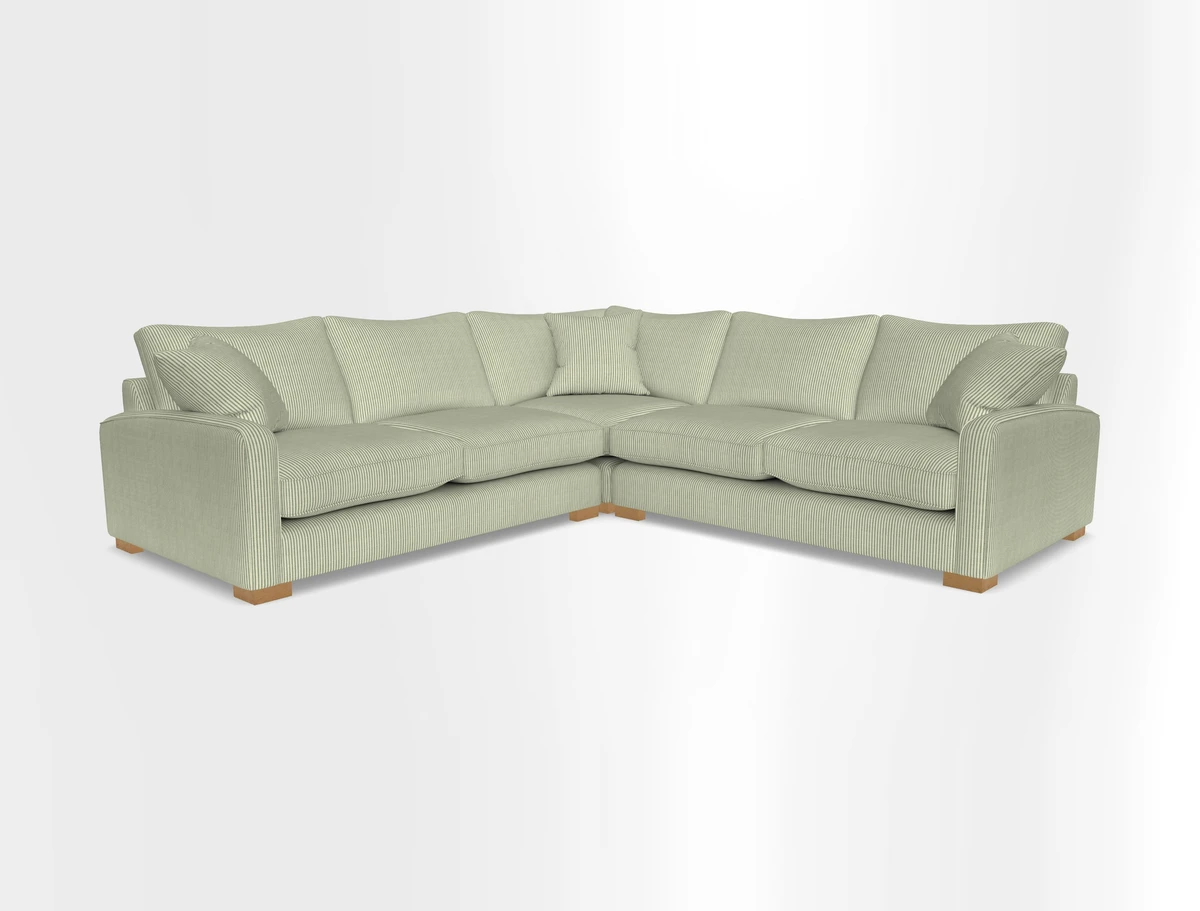 Brook Green small corner sofa RHF & LHF in Two Tone Plain Biscuit