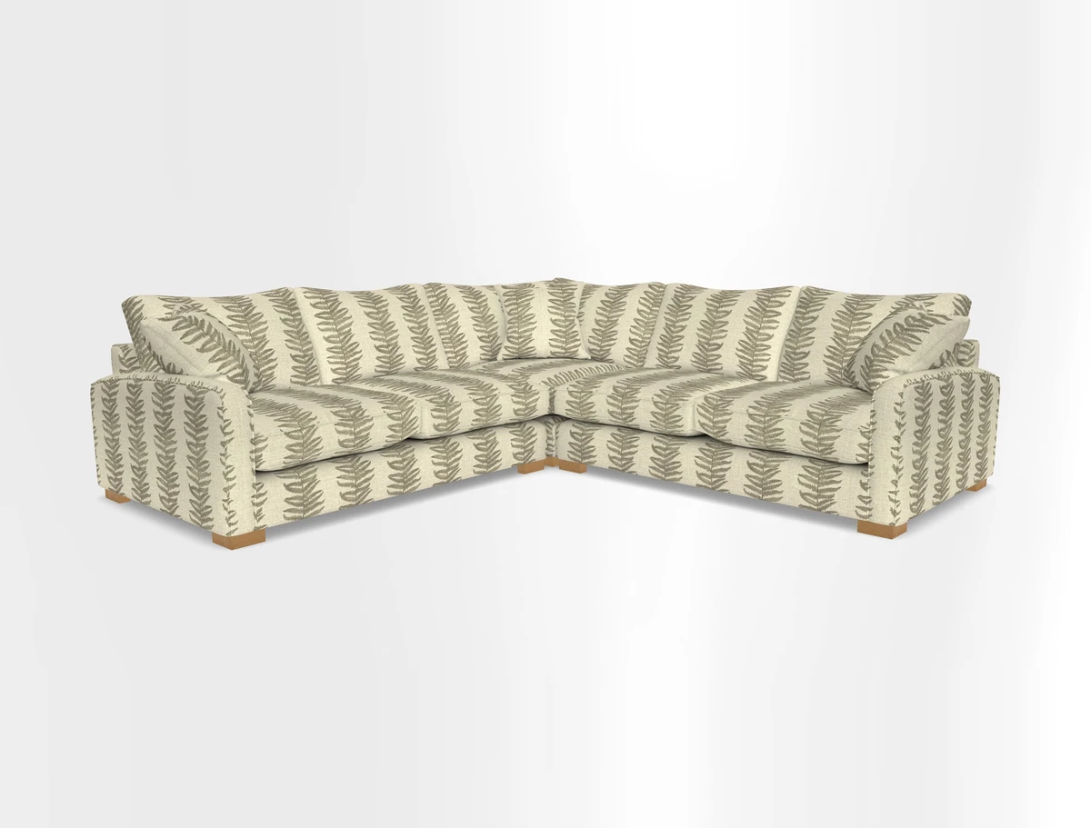 Brook Green small corner sofa RHF & LHF in Two Tone Plain Biscuit