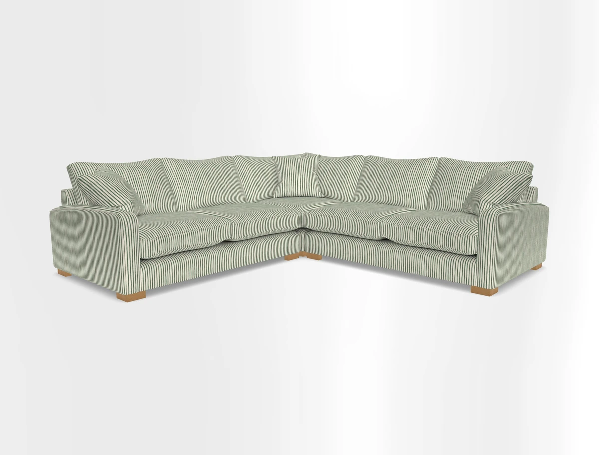 Brook Green small corner sofa RHF & LHF in Two Tone Plain Biscuit