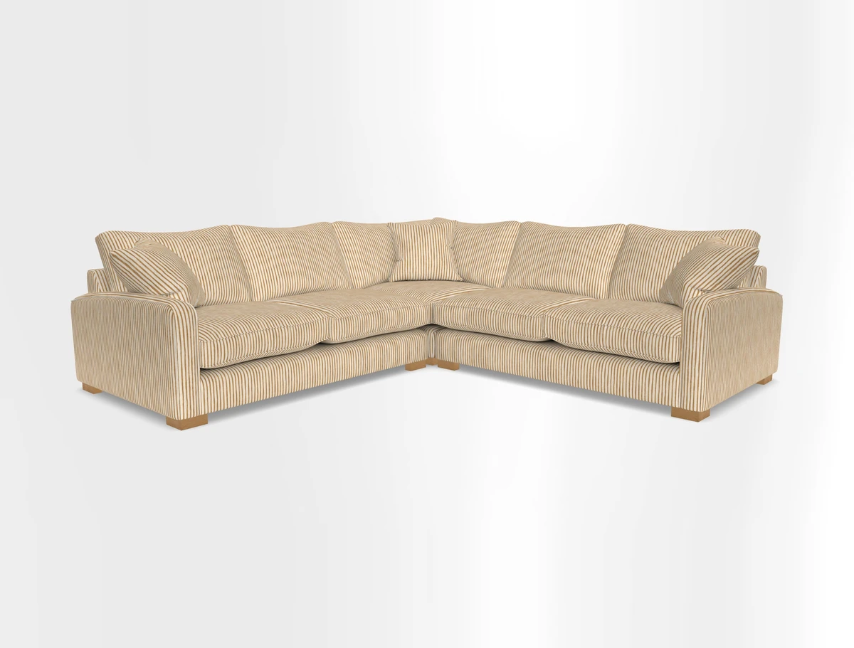 Brook Green small corner sofa RHF & LHF in Two Tone Plain Biscuit