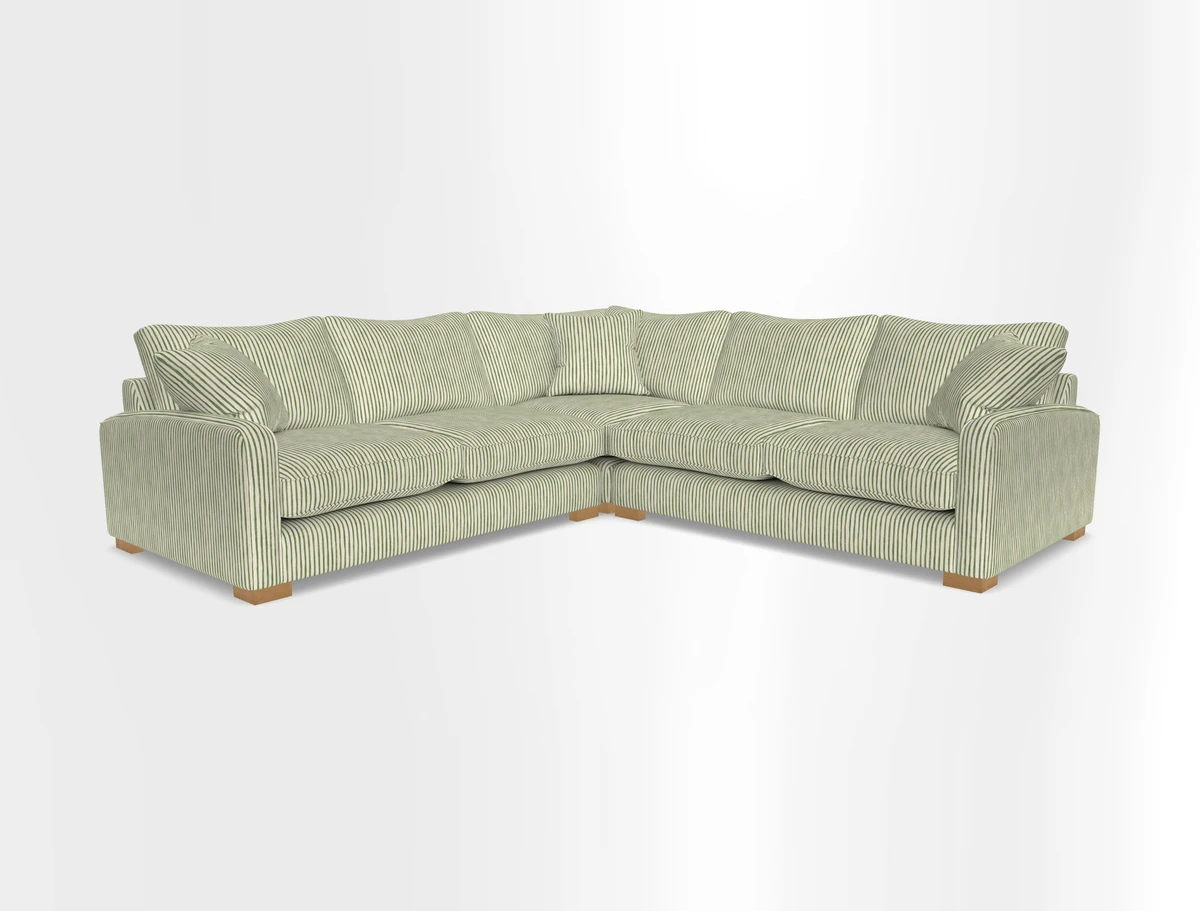 Brook Green small corner sofa RHF & LHF in Two Tone Plain Biscuit