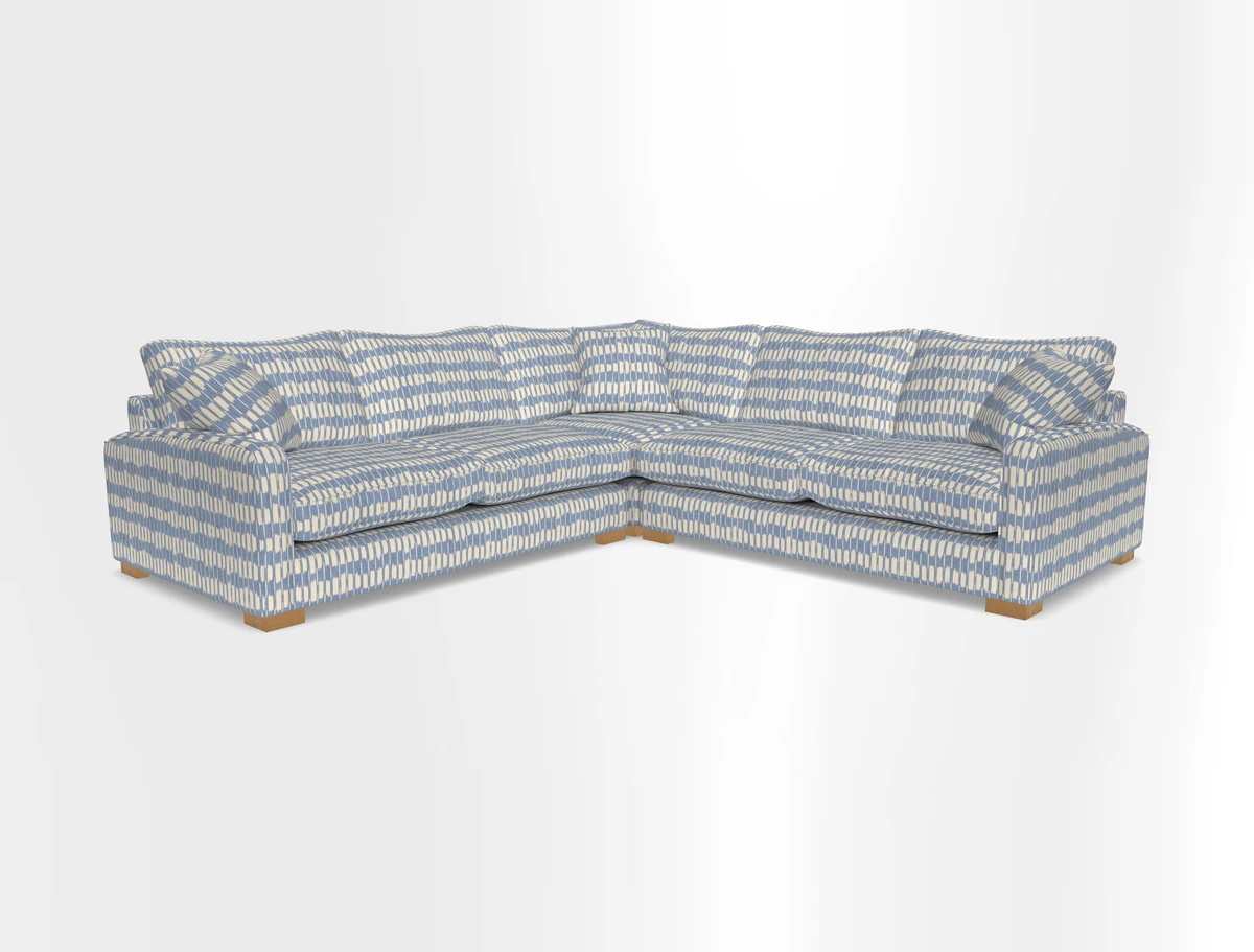 Brook Green small corner sofa RHF & LHF in Two Tone Plain Biscuit