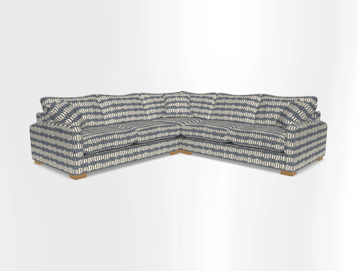 Brook Green small corner sofa RHF & LHF in Two Tone Plain Biscuit