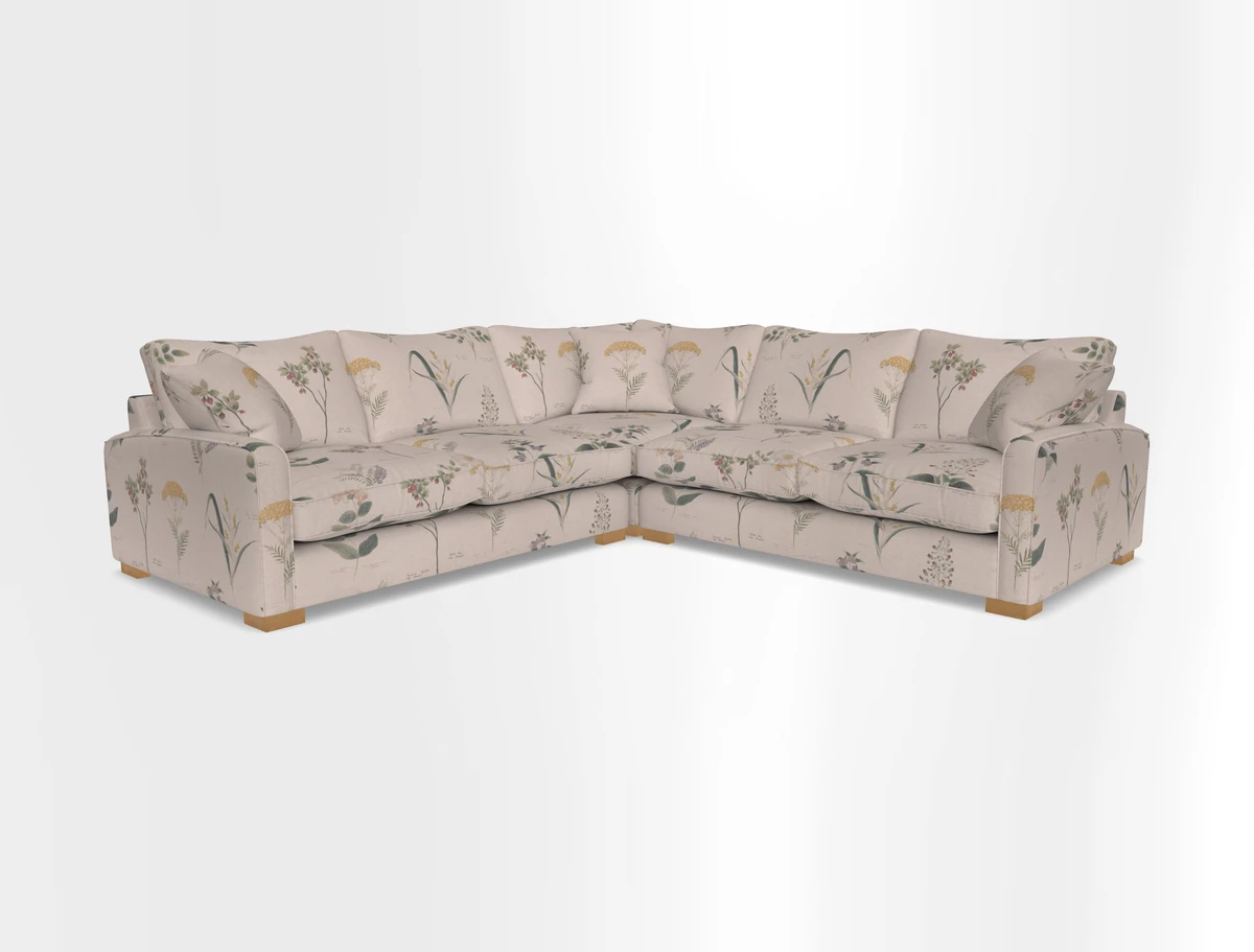 Brook Green small corner sofa RHF & LHF in Two Tone Plain Biscuit