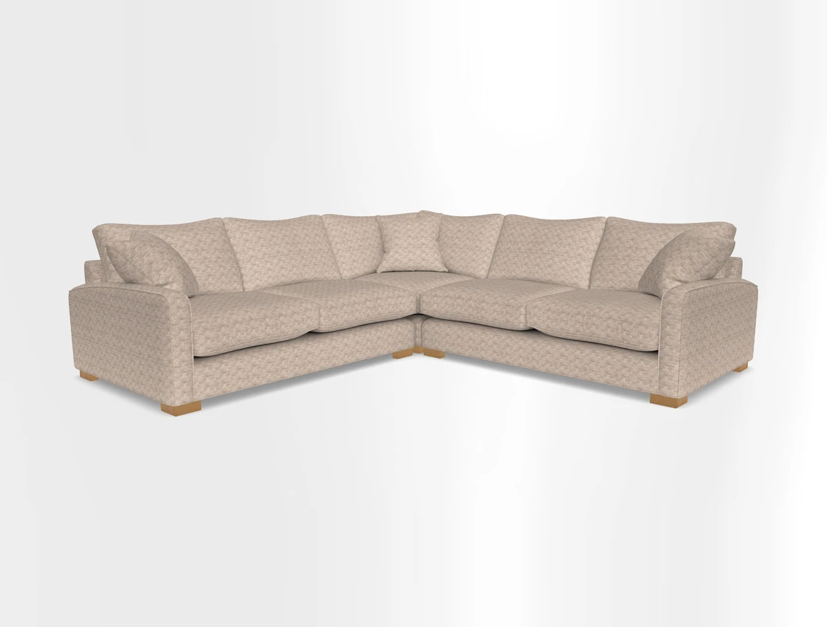 Brook Green small corner sofa RHF & LHF in Two Tone Plain Biscuit
