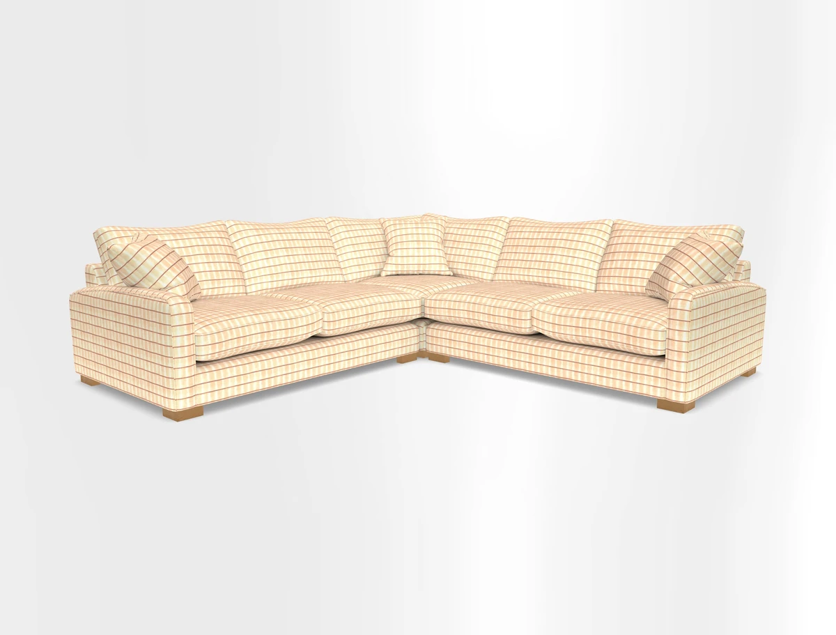 Brook Green small corner sofa RHF & LHF in Two Tone Plain Biscuit