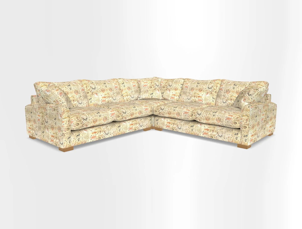 Brook Green small corner sofa RHF & LHF in Two Tone Plain Biscuit