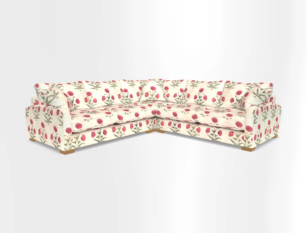 Brook Green small corner sofa RHF & LHF in Two Tone Plain Biscuit