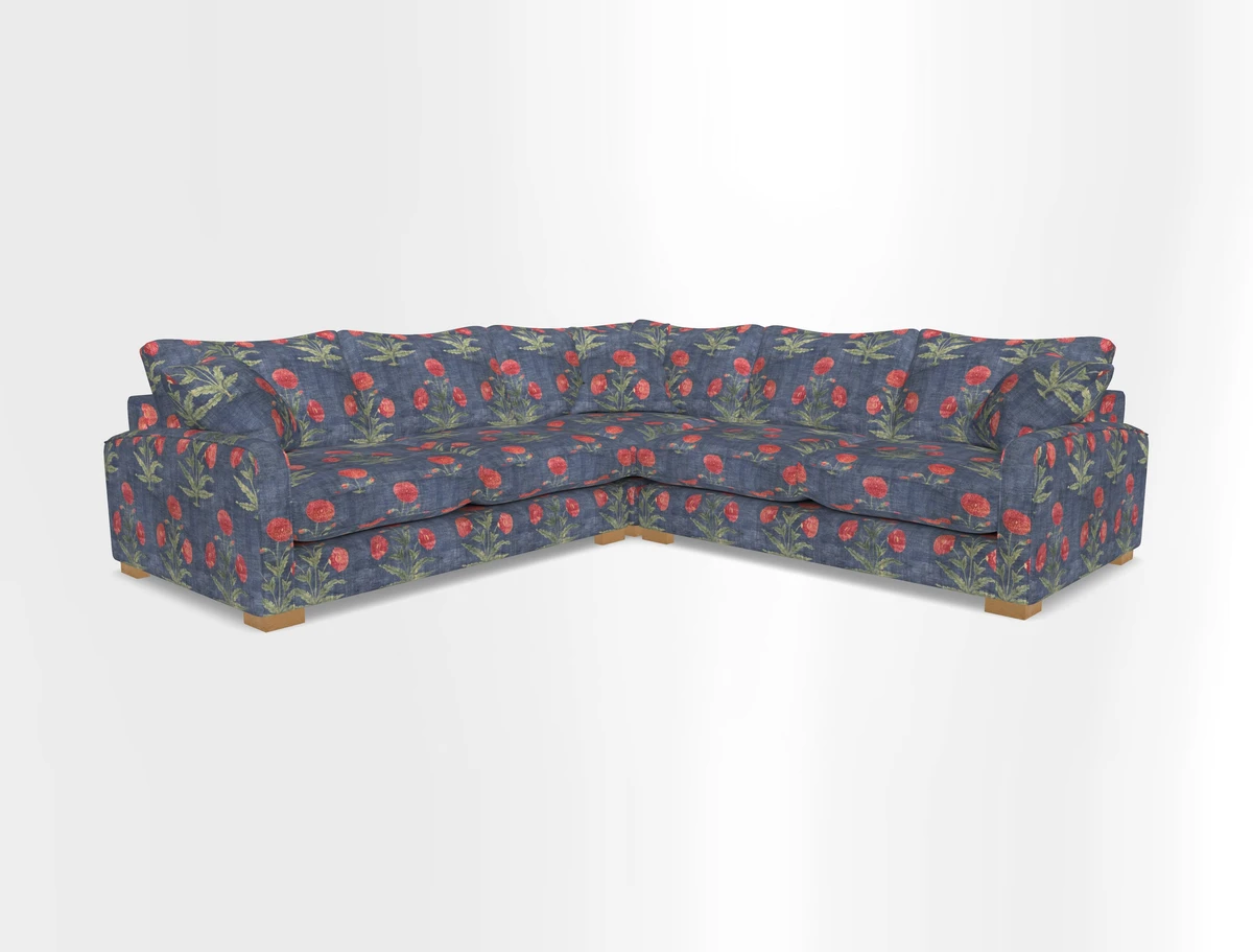 Brook Green small corner sofa RHF & LHF in Two Tone Plain Biscuit