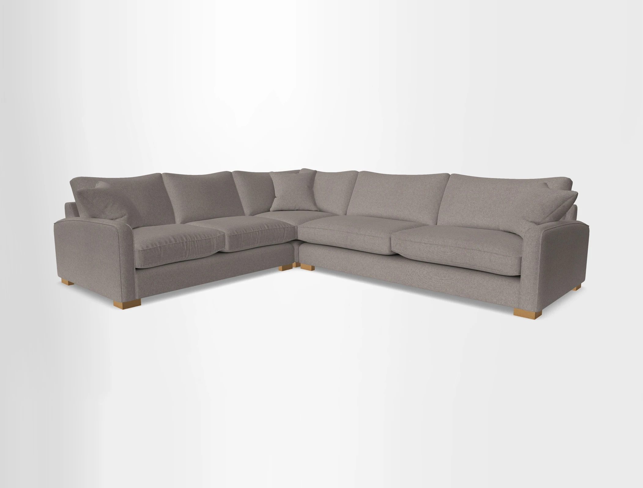Brook Green large corner sofa RHF in Two Tone Plain Biscuit