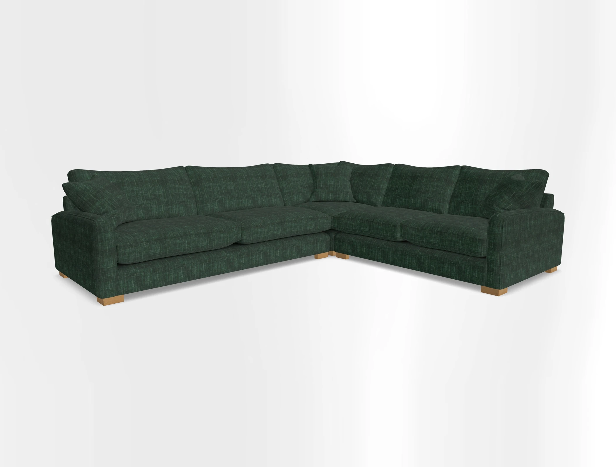 Brook Green large corner sofa LHF in Two Tone Plain Biscuit