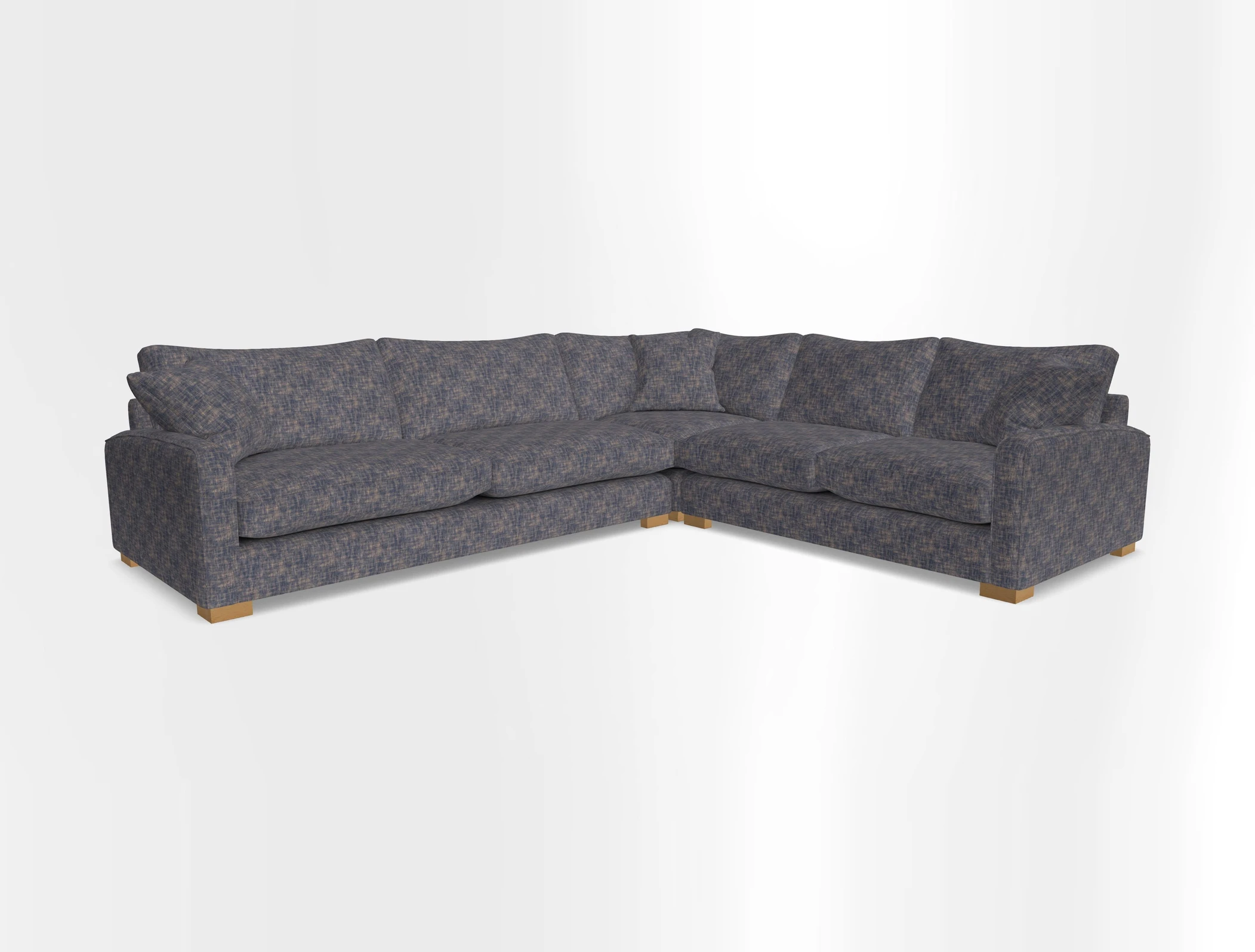 Brook Green large corner sofa LHF in Two Tone Plain Biscuit