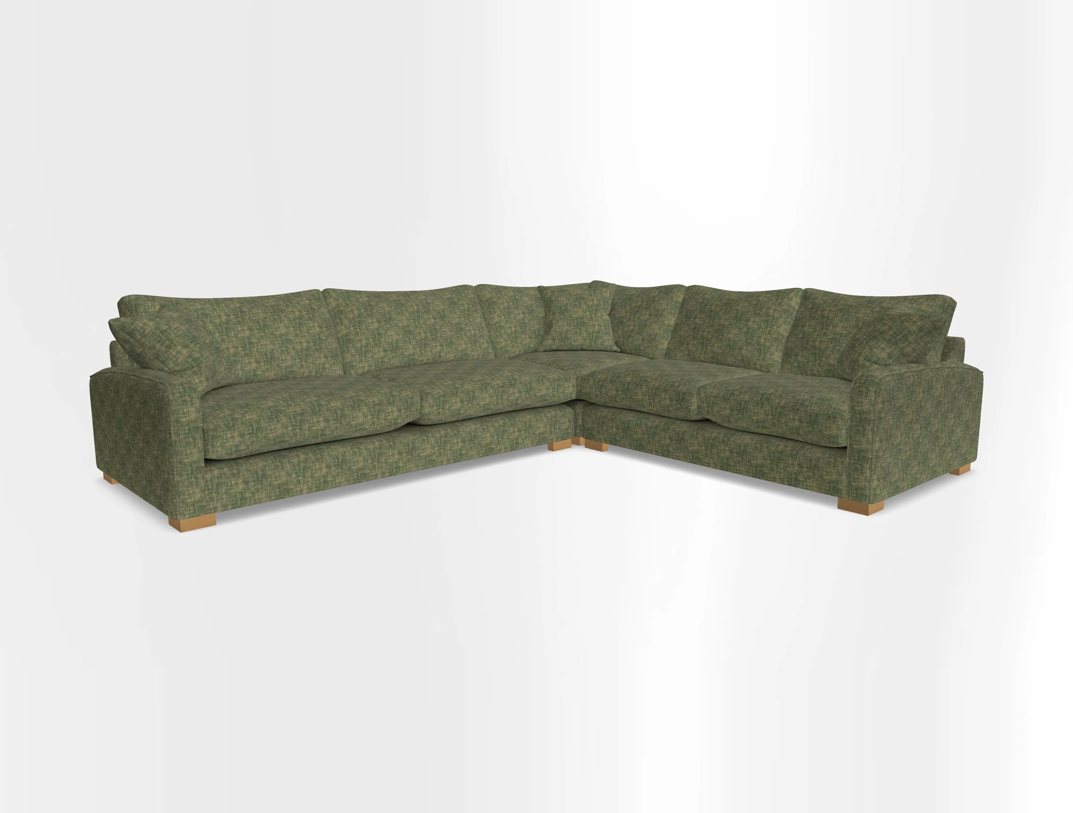 Brook Green large corner sofa LHF in Two Tone Plain Biscuit