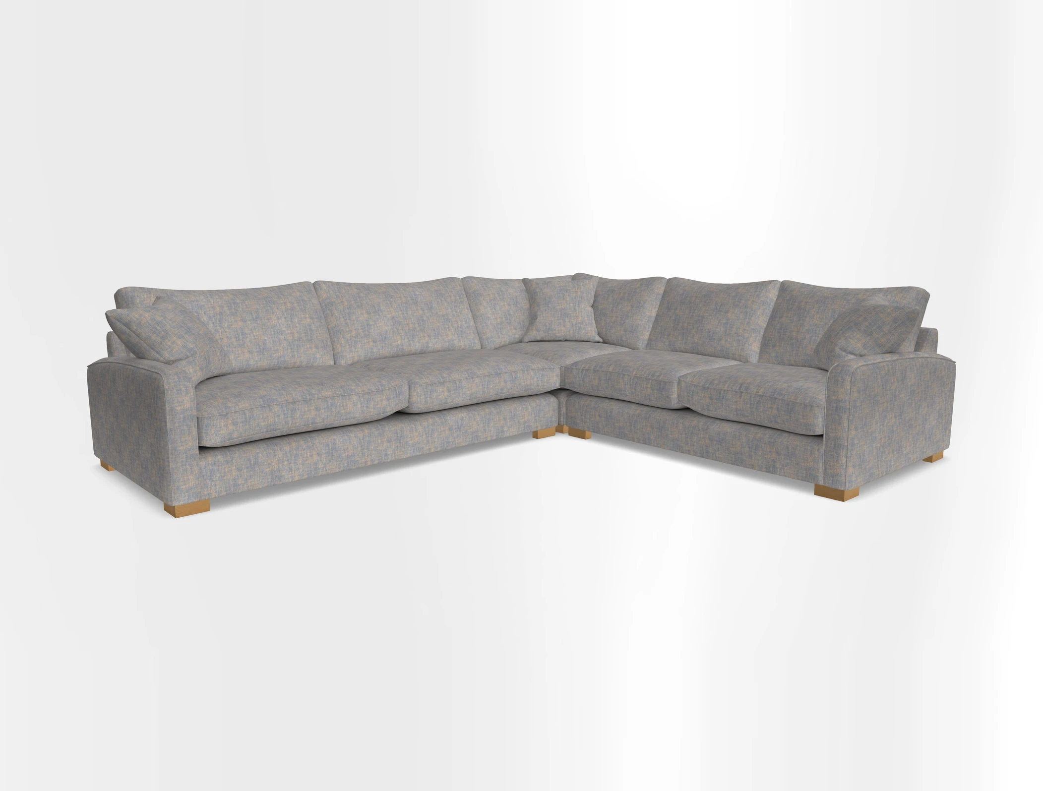 Brook Green large corner sofa LHF in Two Tone Plain Biscuit