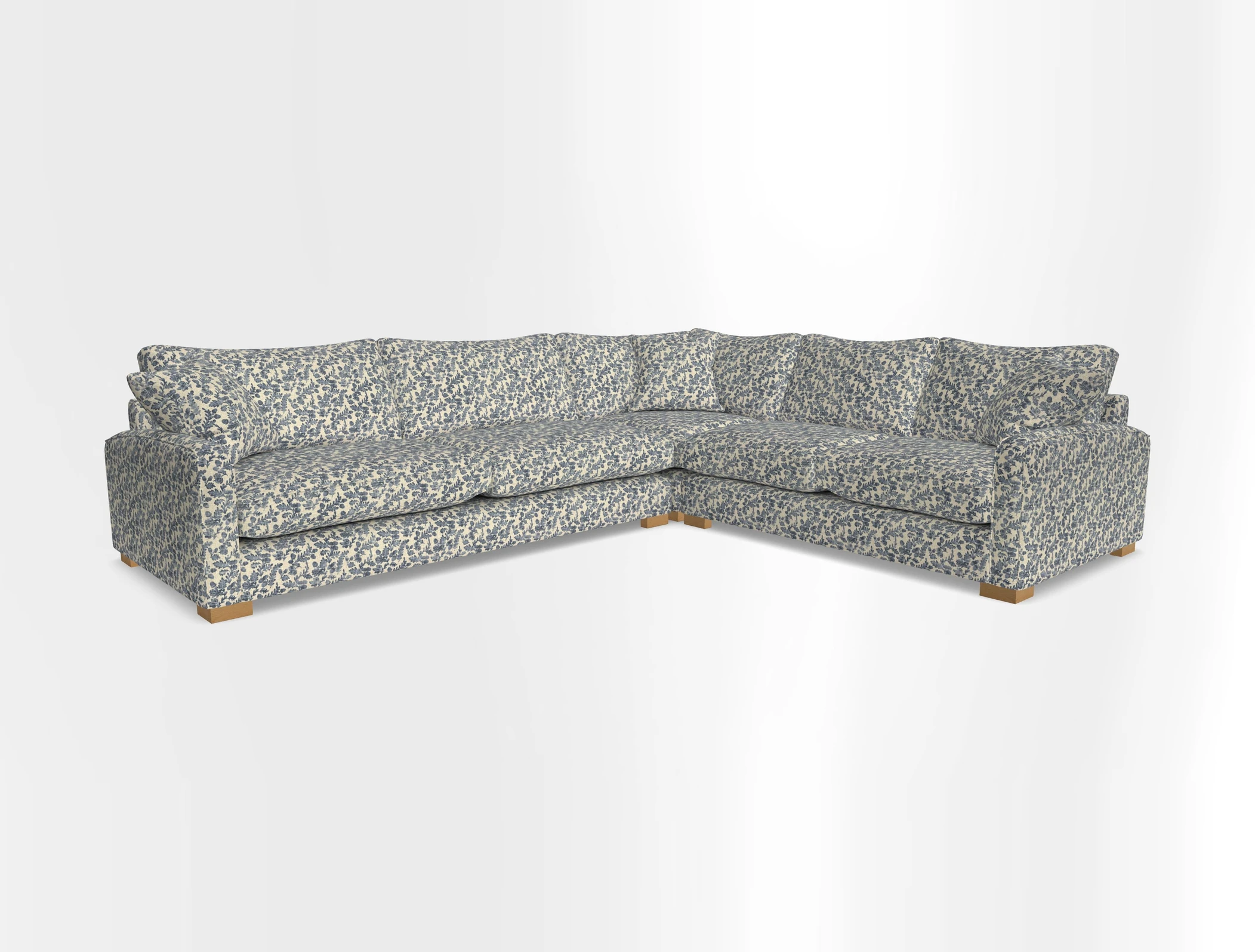Brook Green large corner sofa LHF in Two Tone Plain Biscuit