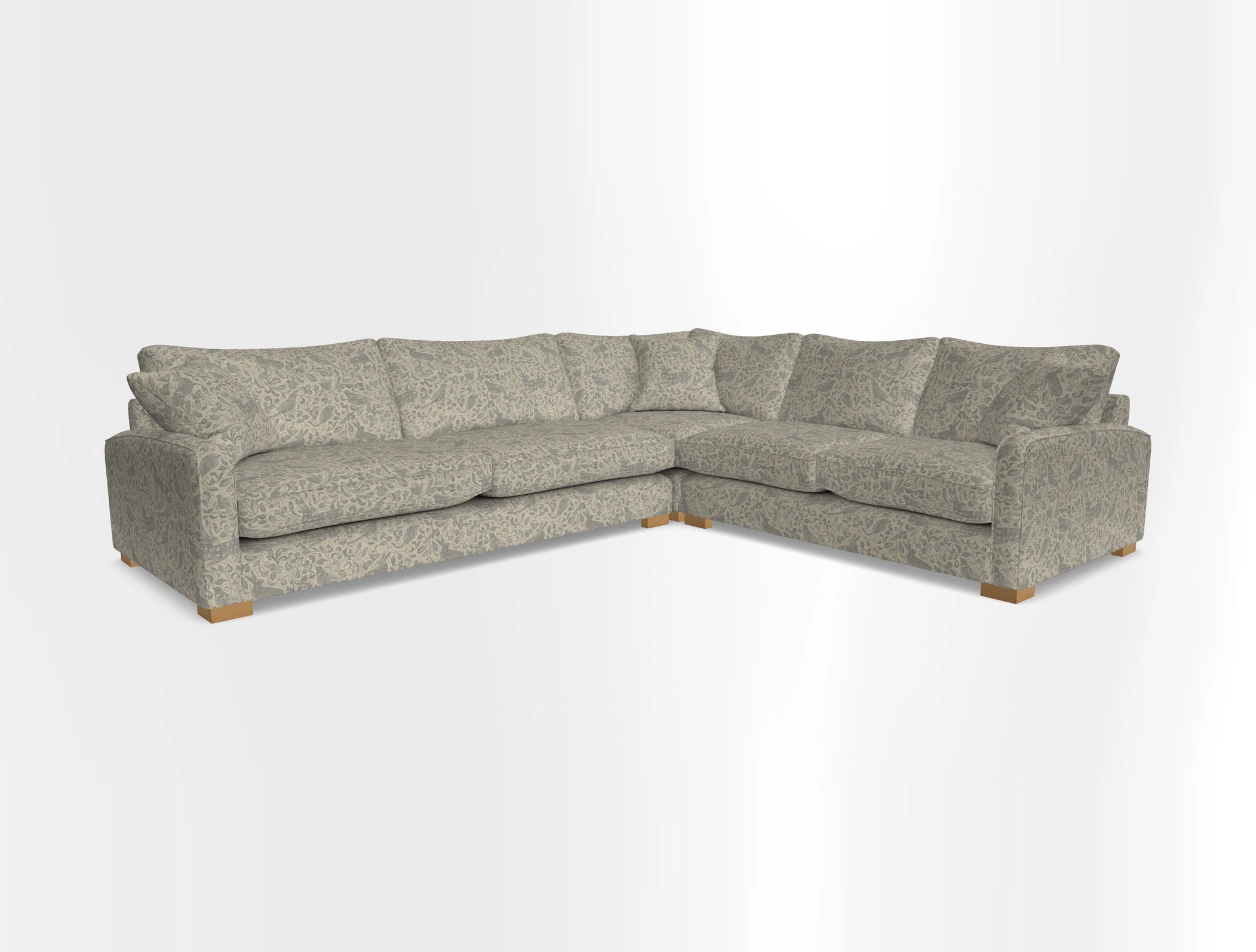 Brook Green large corner sofa LHF in Two Tone Plain Biscuit