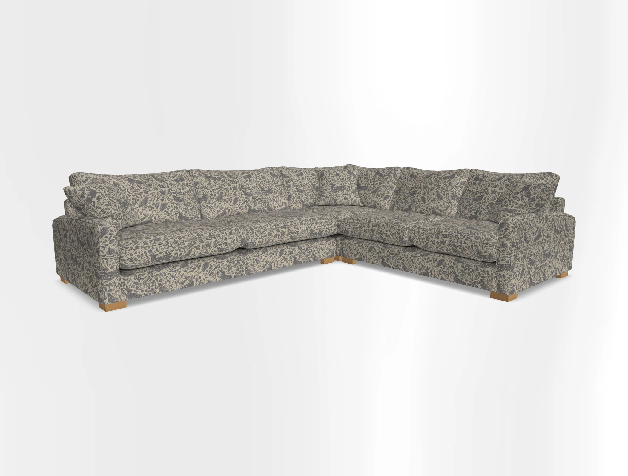 Brook Green large corner sofa LHF in Two Tone Plain Biscuit