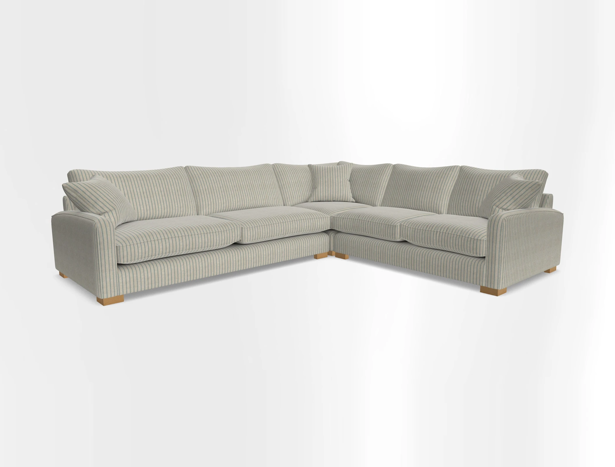 Brook Green large corner sofa LHF in Two Tone Plain Biscuit