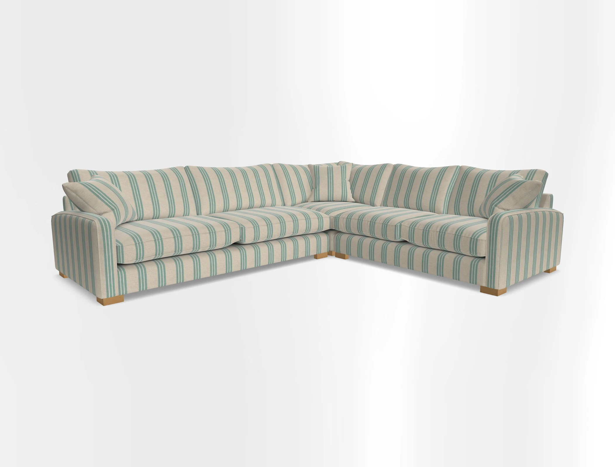 Brook Green large corner sofa LHF in Two Tone Plain Biscuit