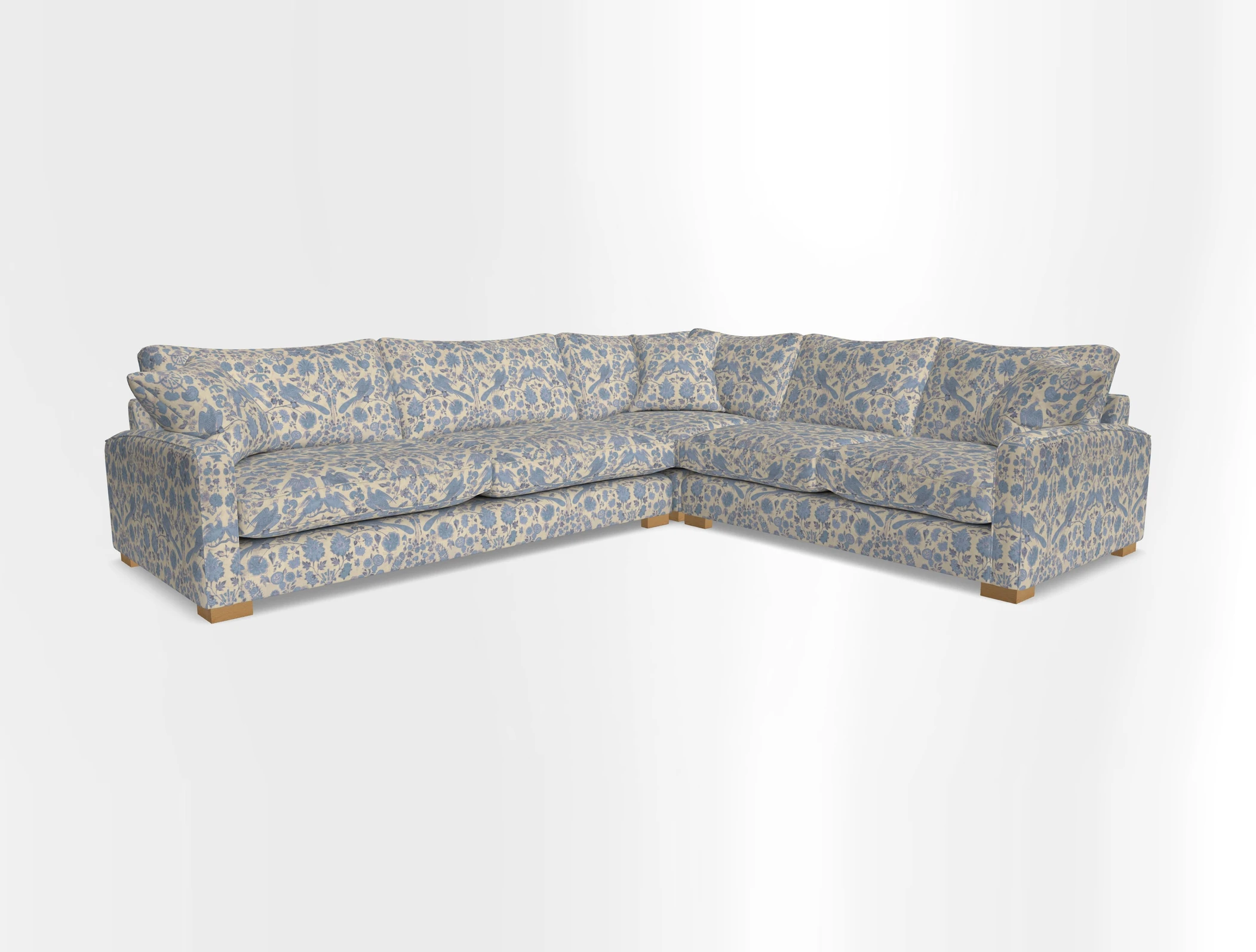 Brook Green large corner sofa LHF in Two Tone Plain Biscuit