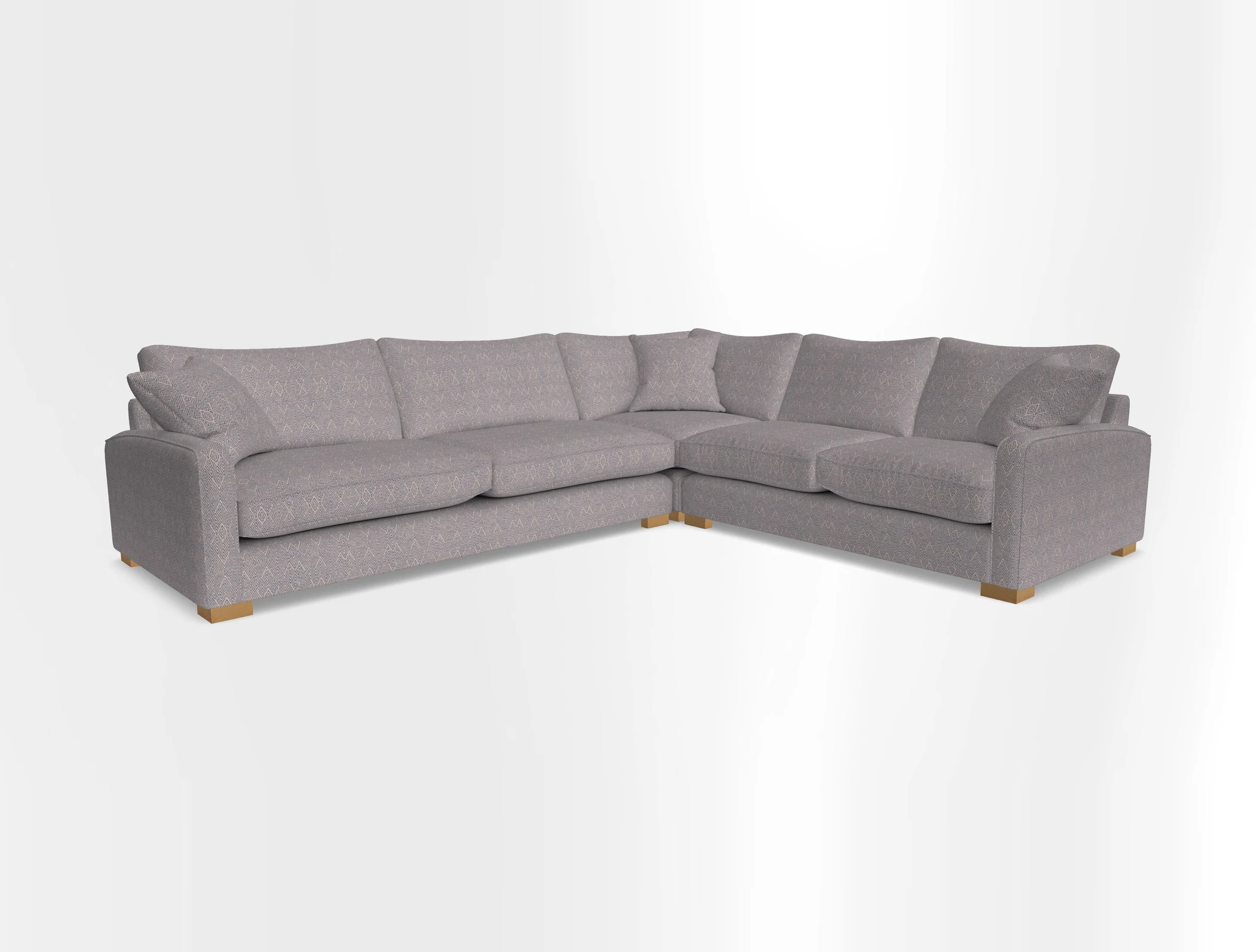 Brook Green large corner sofa LHF in Two Tone Plain Biscuit