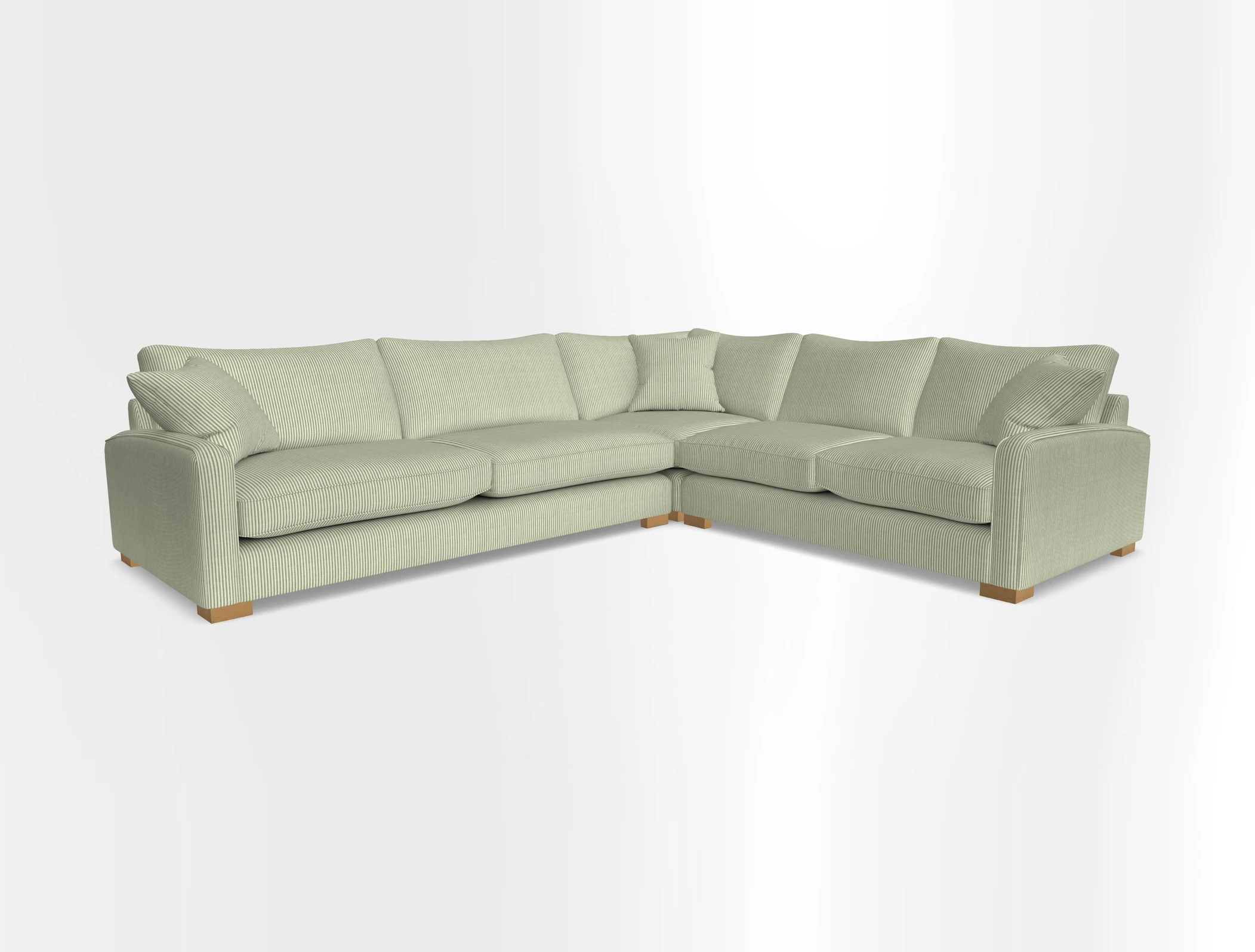 Brook Green large corner sofa LHF in Two Tone Plain Biscuit