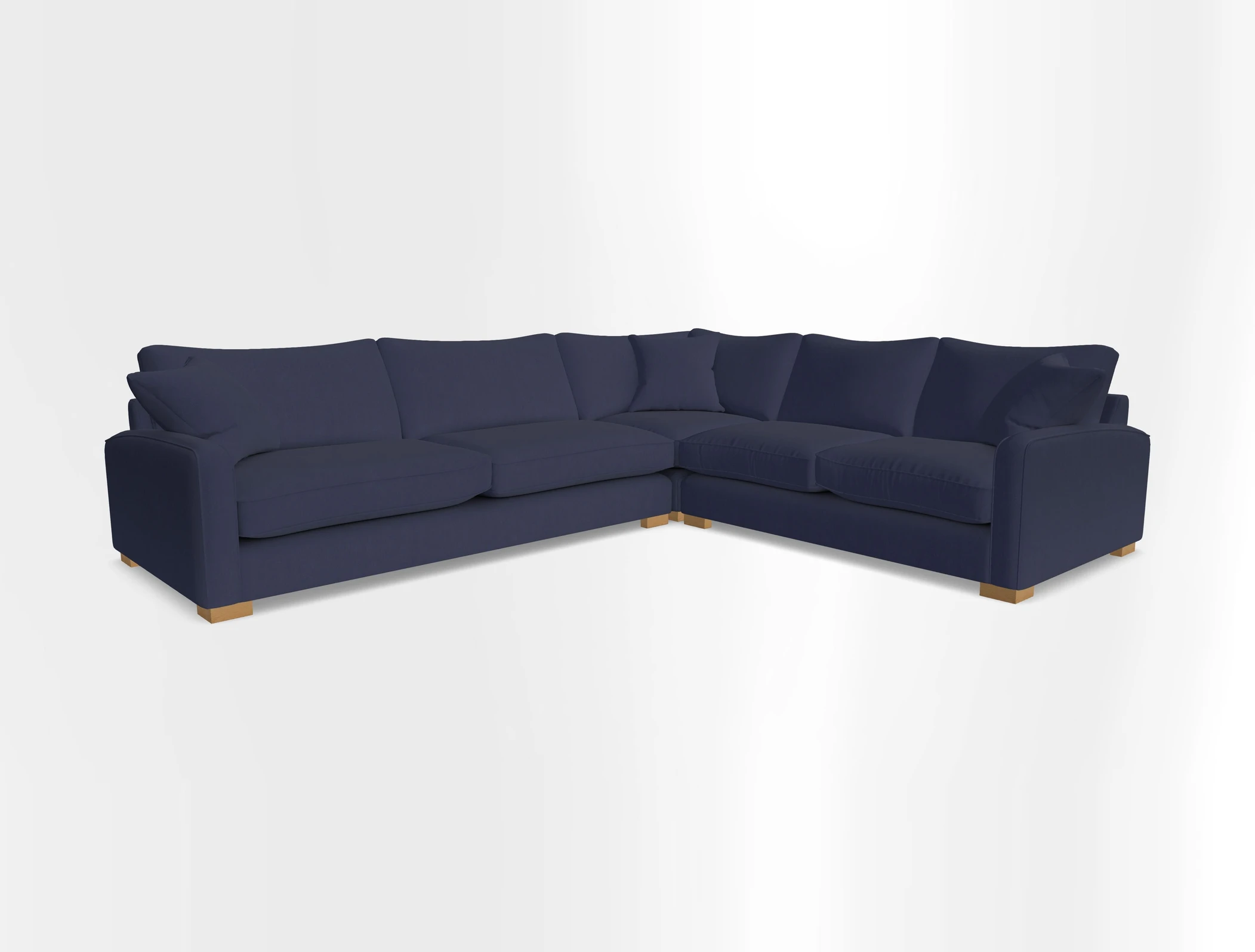 Brook Green large corner sofa LHF in Two Tone Plain Biscuit