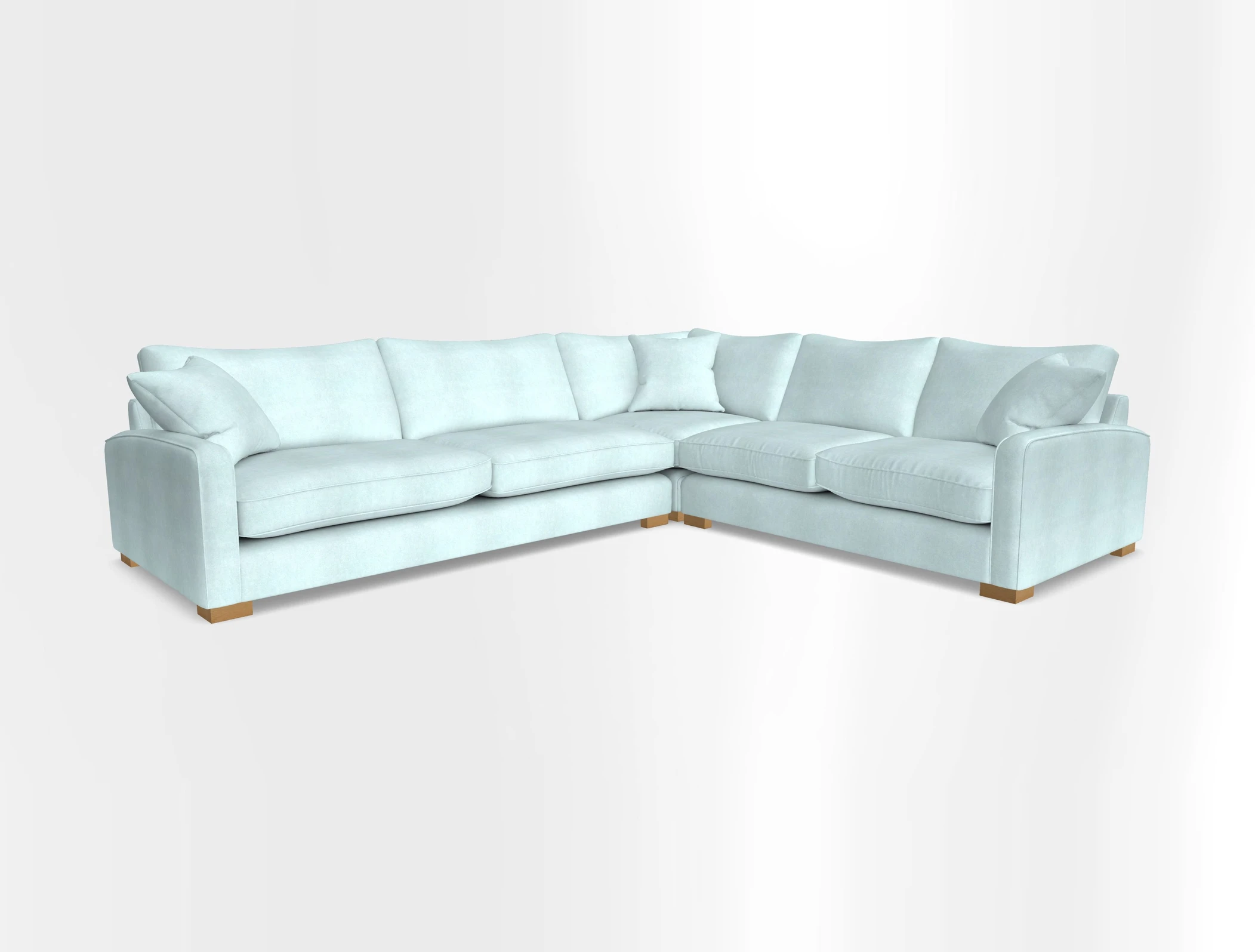 Brook Green large corner sofa LHF in Two Tone Plain Biscuit