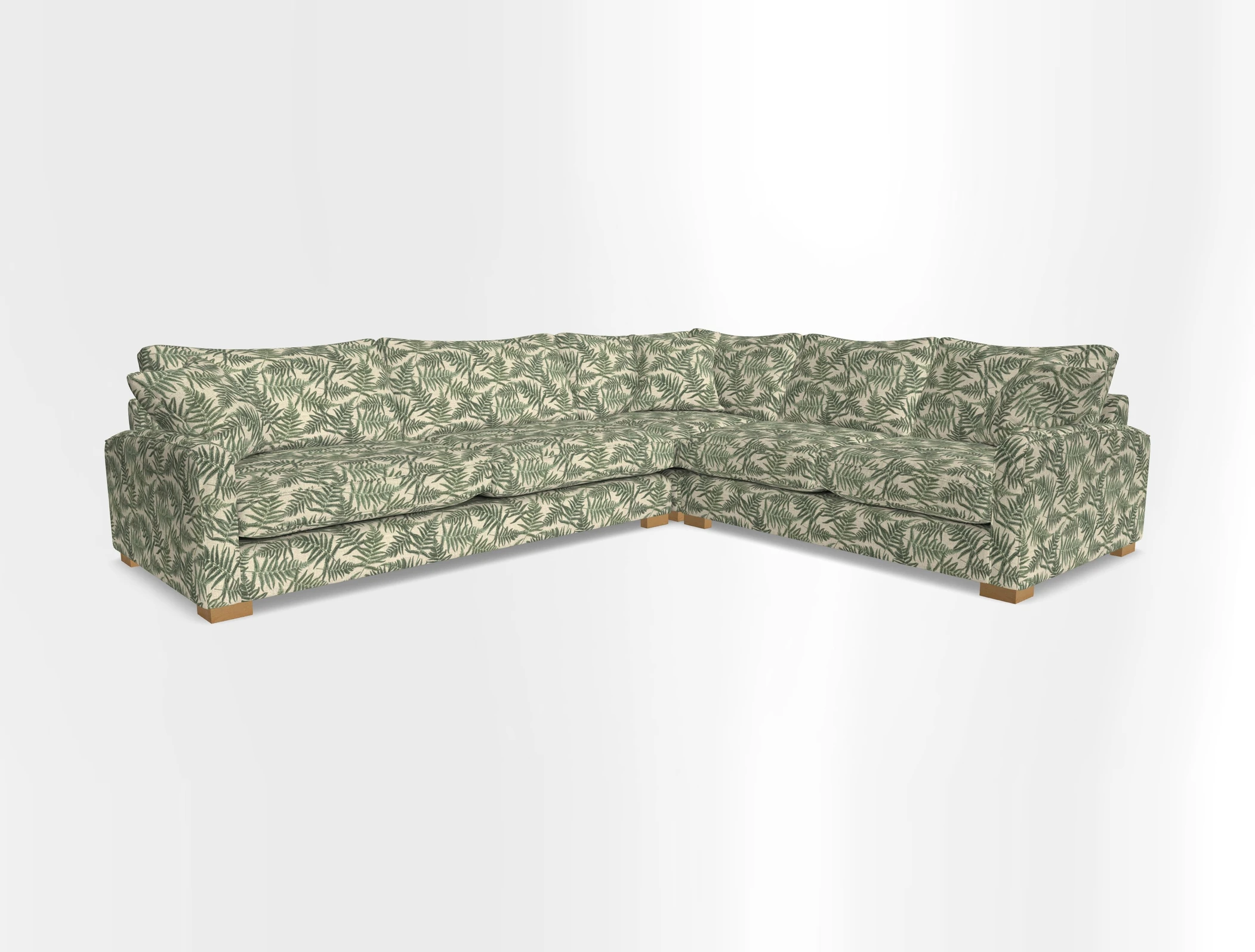 Brook Green large corner sofa LHF in Two Tone Plain Biscuit