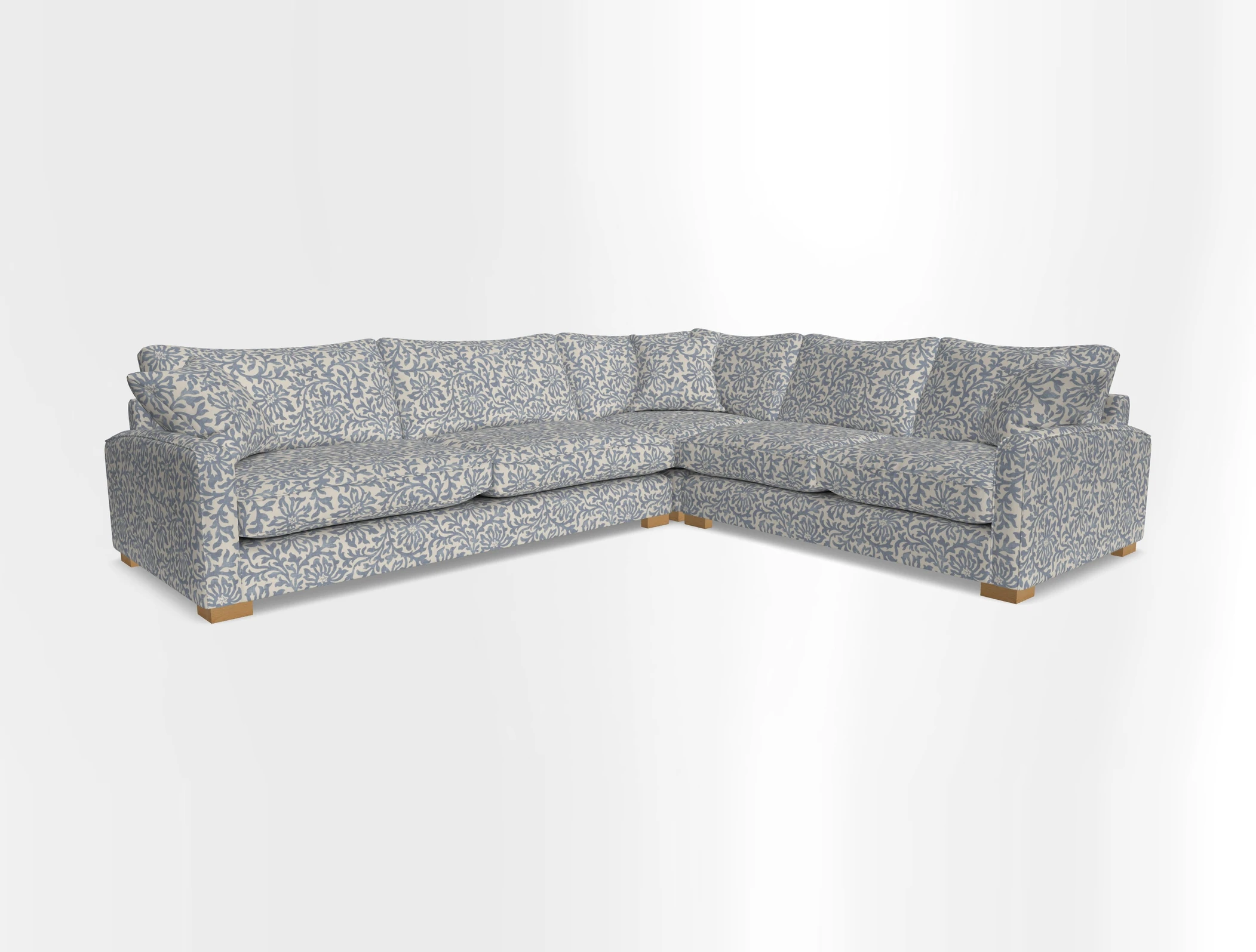 Brook Green large corner sofa LHF in Two Tone Plain Biscuit