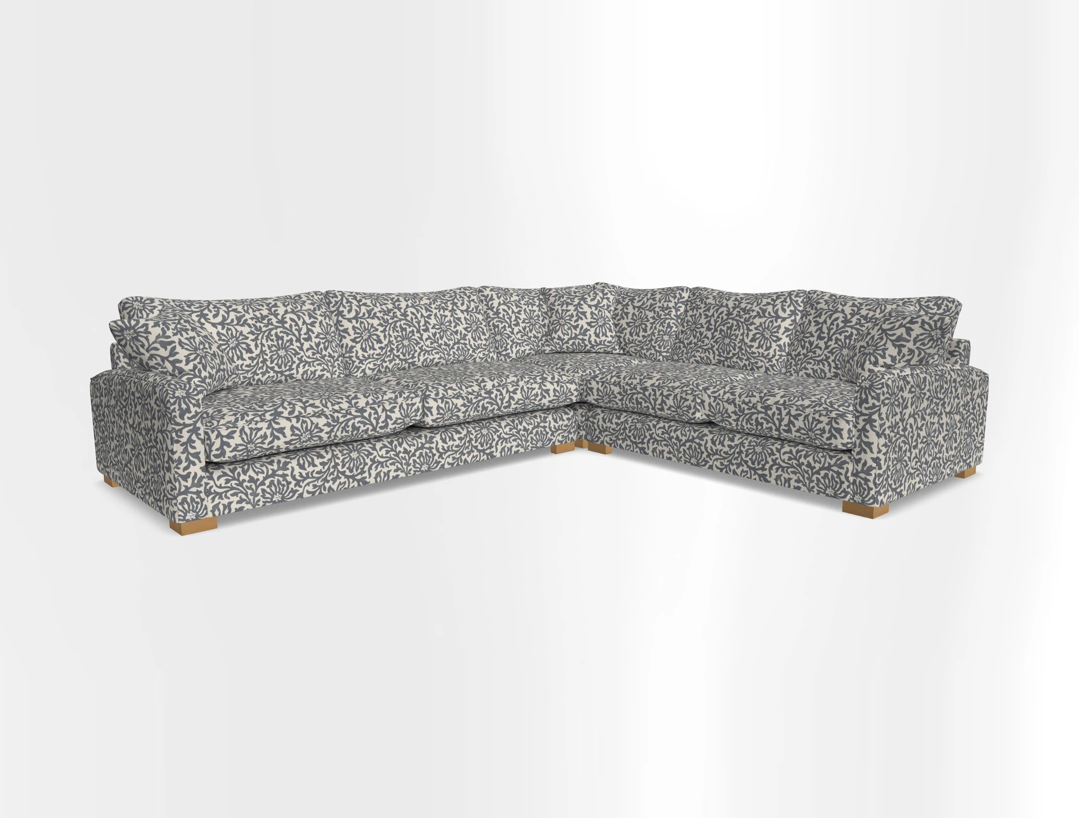 Brook Green large corner sofa LHF in Two Tone Plain Biscuit
