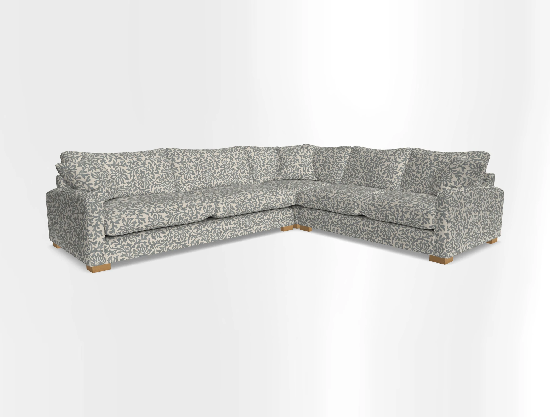 Brook Green large corner sofa LHF in Two Tone Plain Biscuit