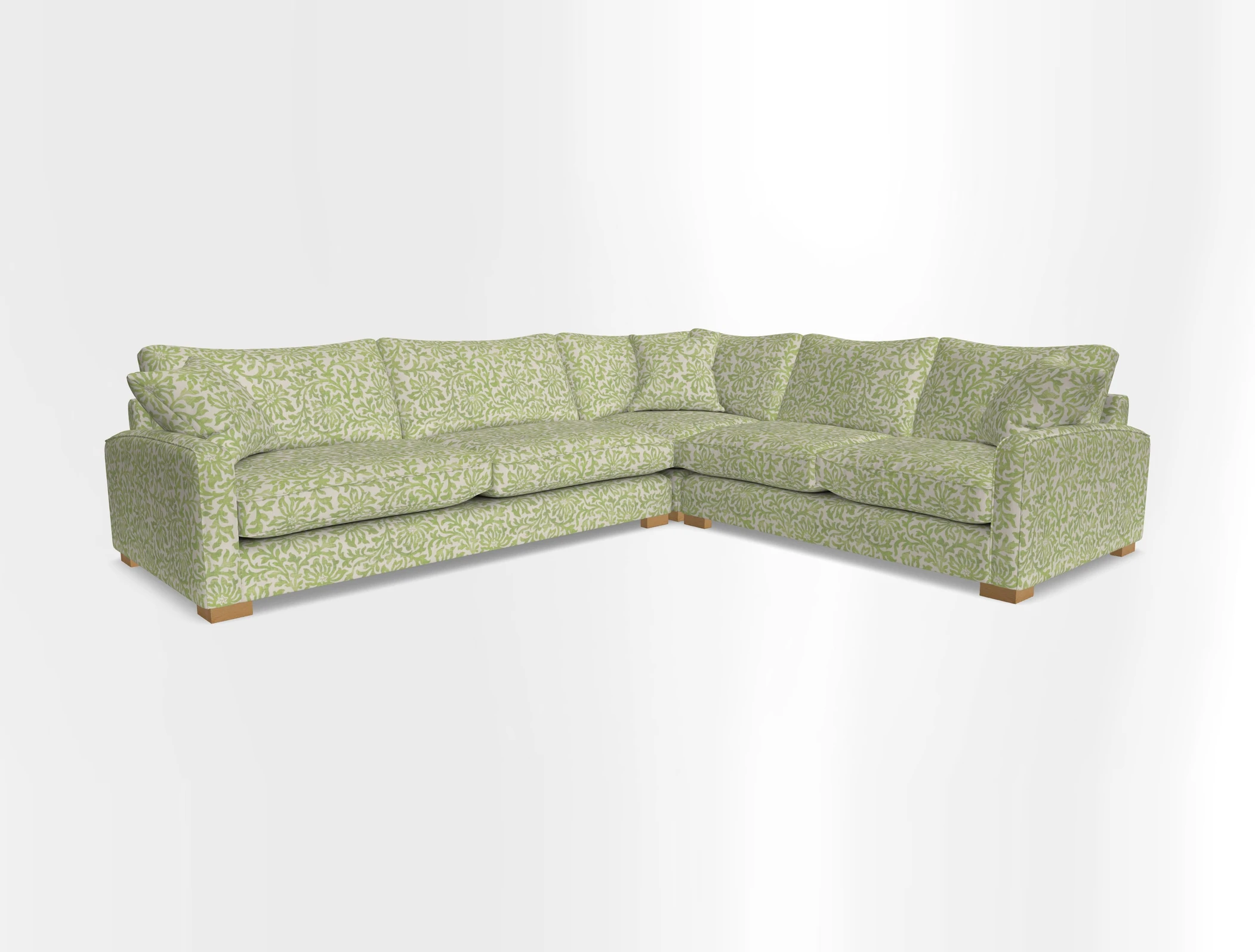 Brook Green large corner sofa LHF in Two Tone Plain Biscuit