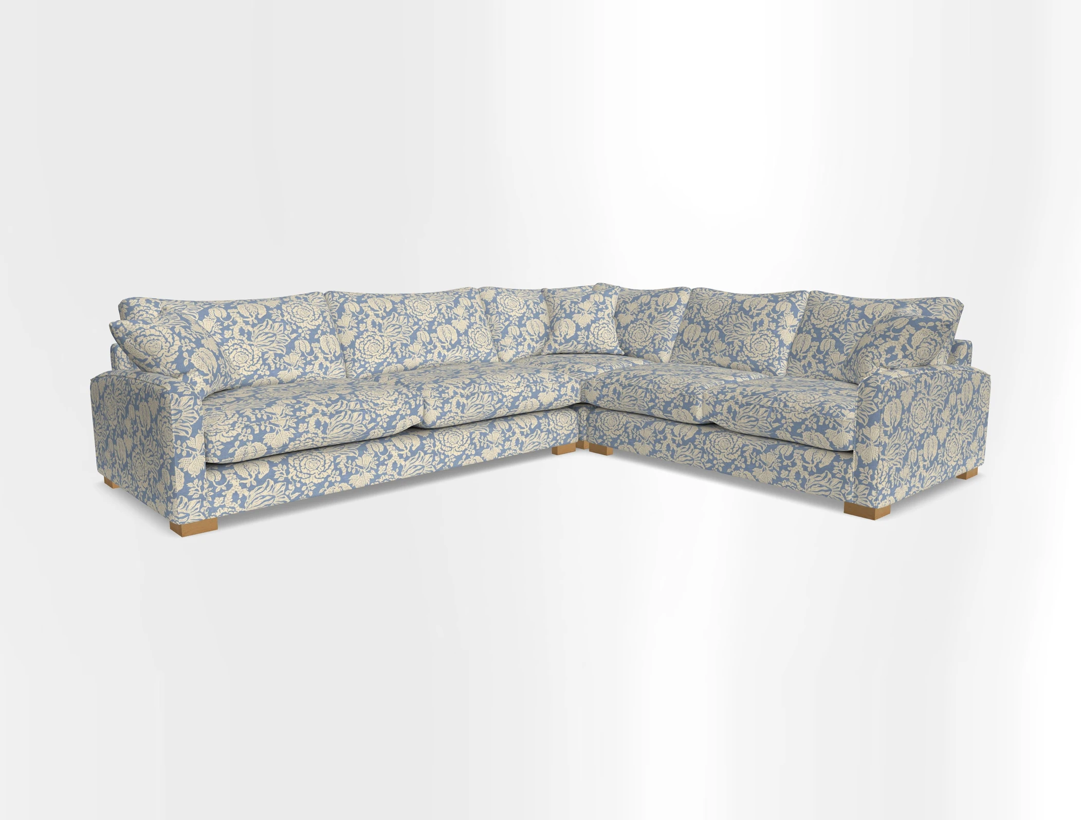 Brook Green large corner sofa LHF in Two Tone Plain Biscuit
