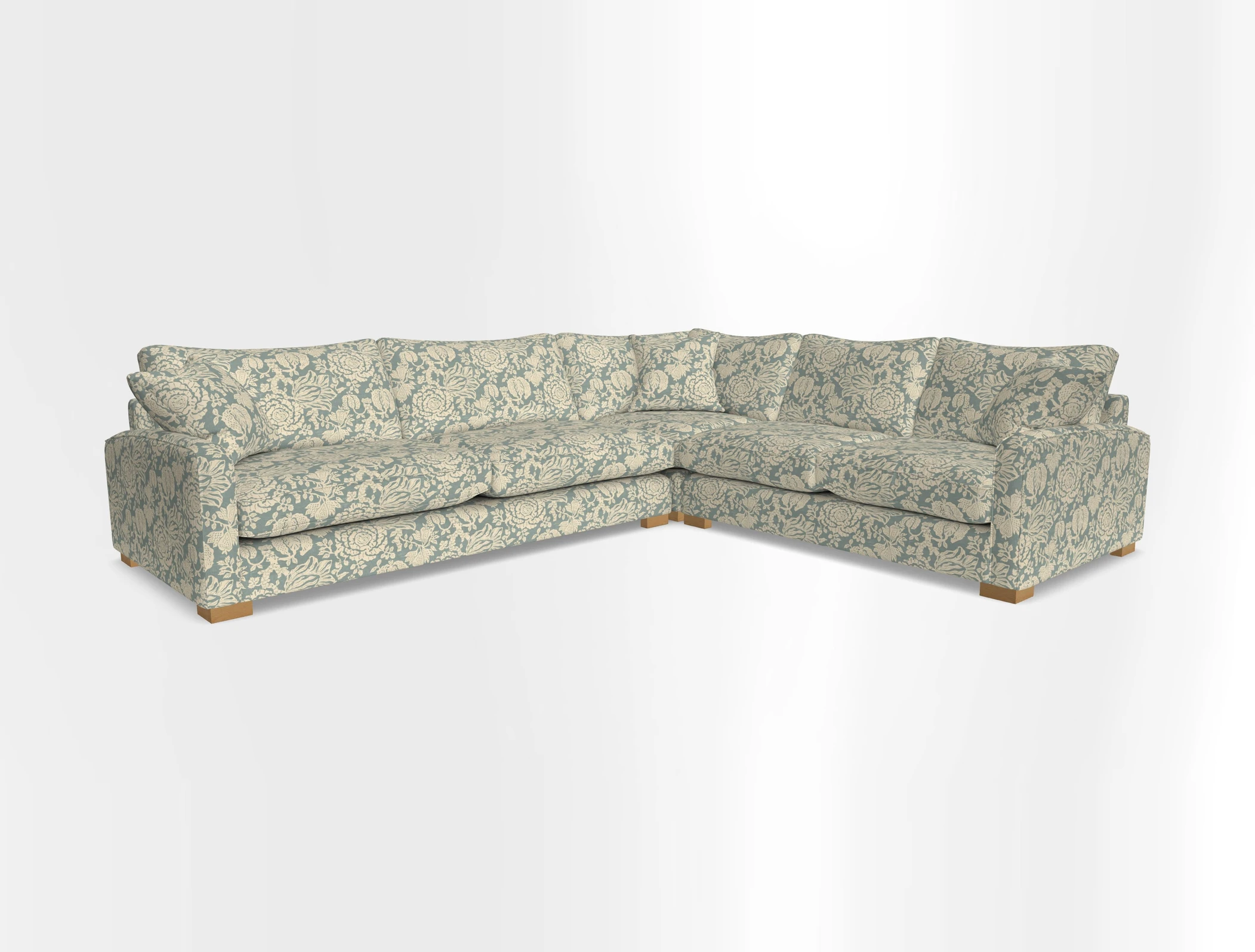 Brook Green large corner sofa LHF in Two Tone Plain Biscuit