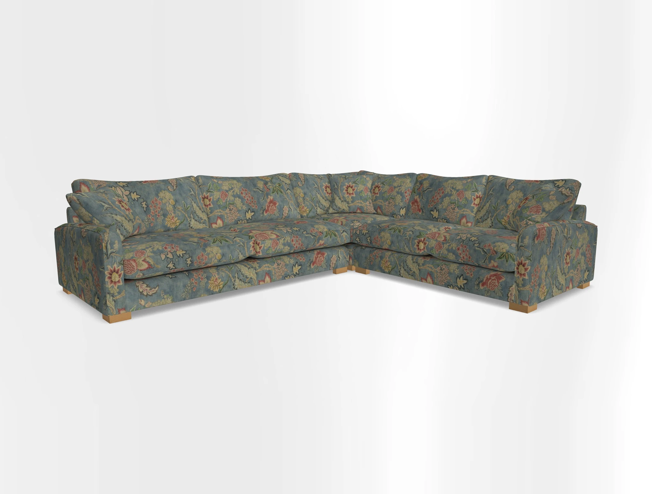 Brook Green large corner sofa LHF in Two Tone Plain Biscuit