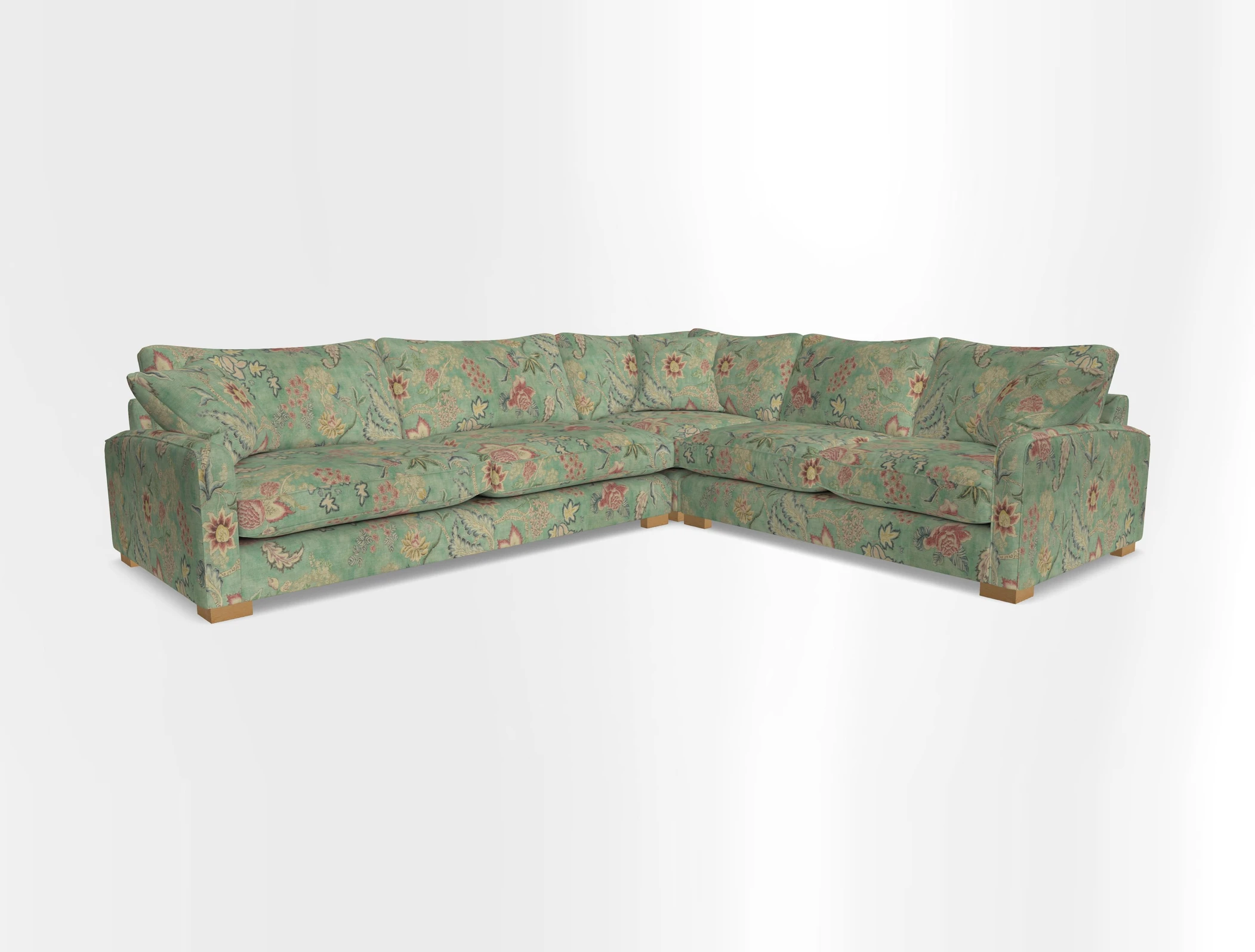 Brook Green large corner sofa LHF in Two Tone Plain Biscuit