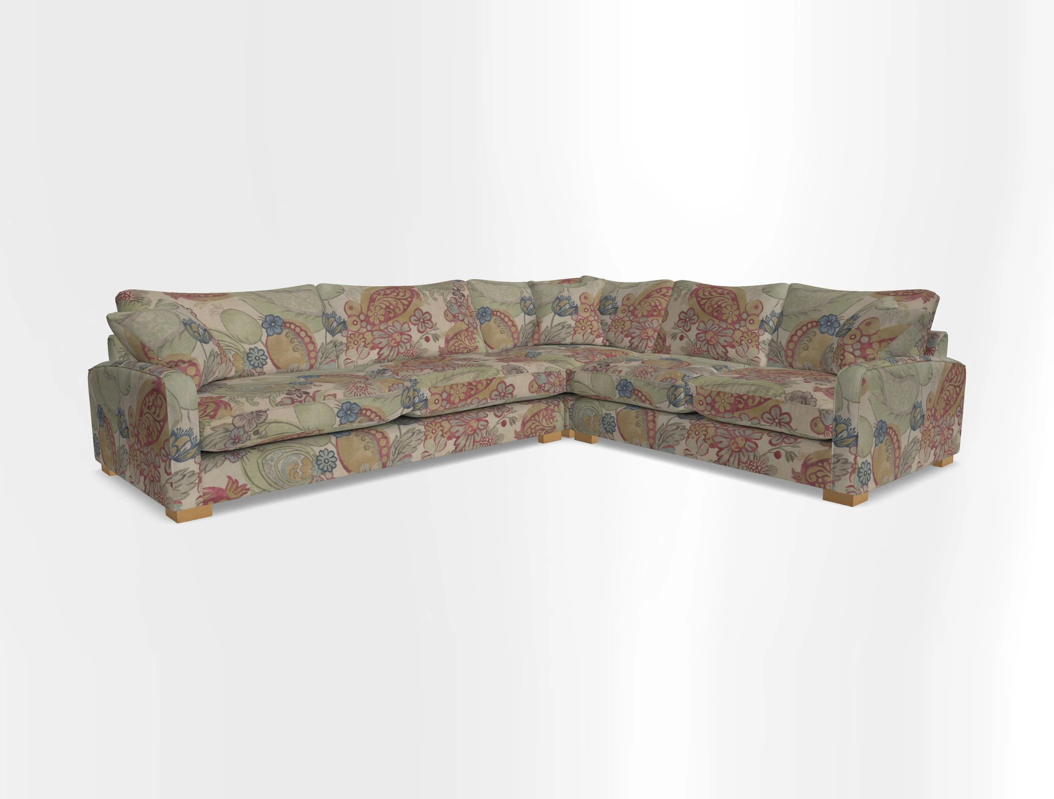 Brook Green large corner sofa LHF in Two Tone Plain Biscuit