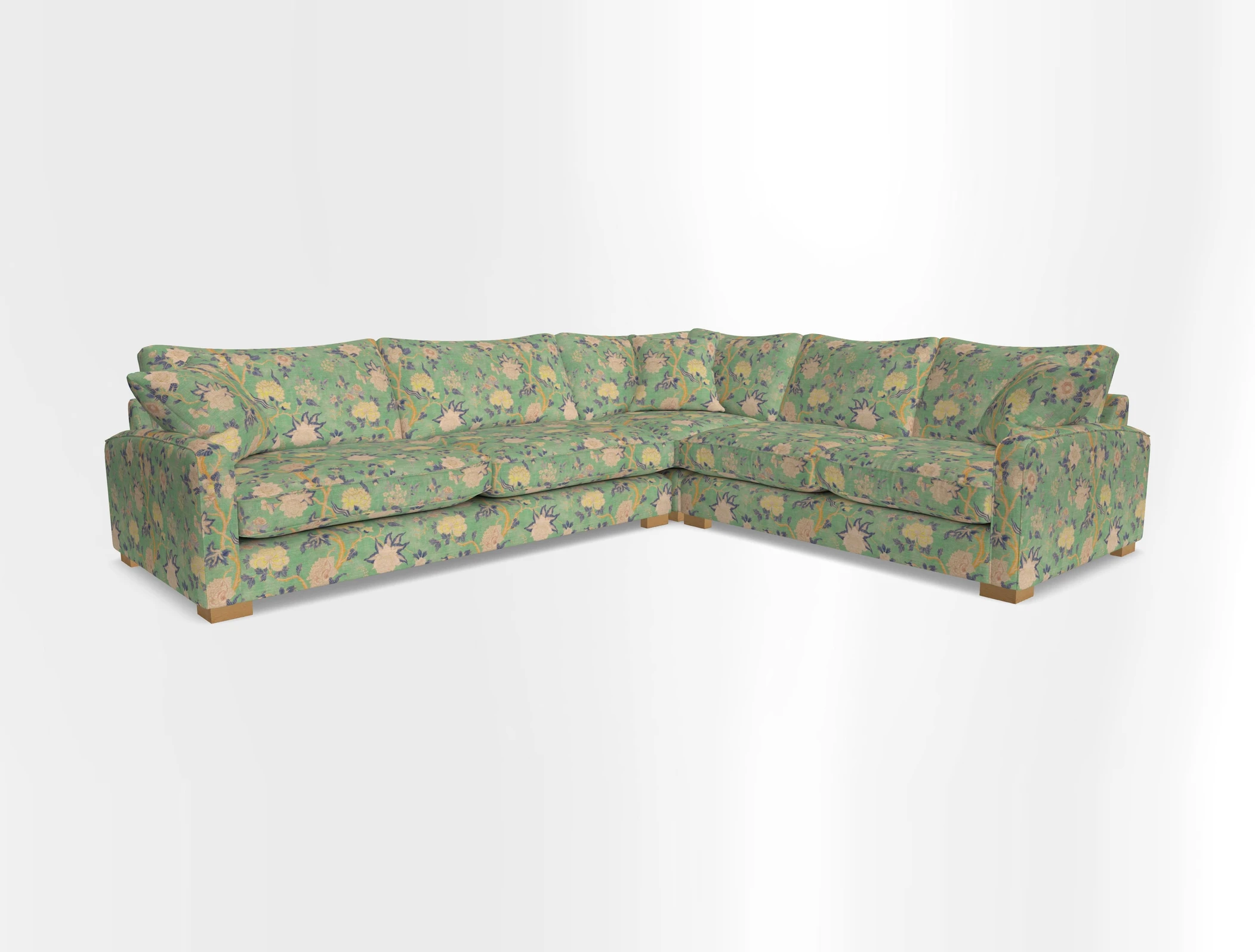 Brook Green large corner sofa LHF in Two Tone Plain Biscuit