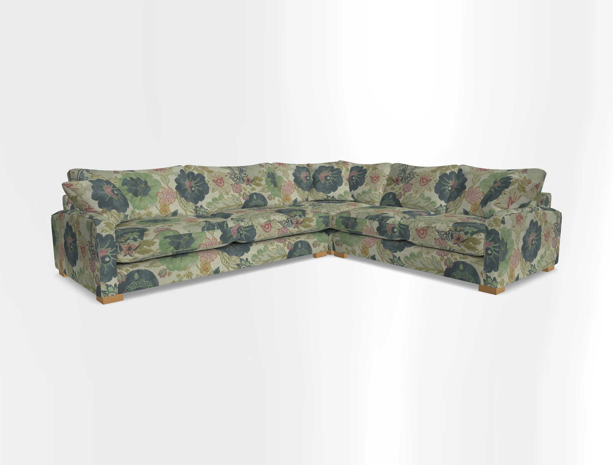 Brook Green large corner sofa LHF in Two Tone Plain Biscuit