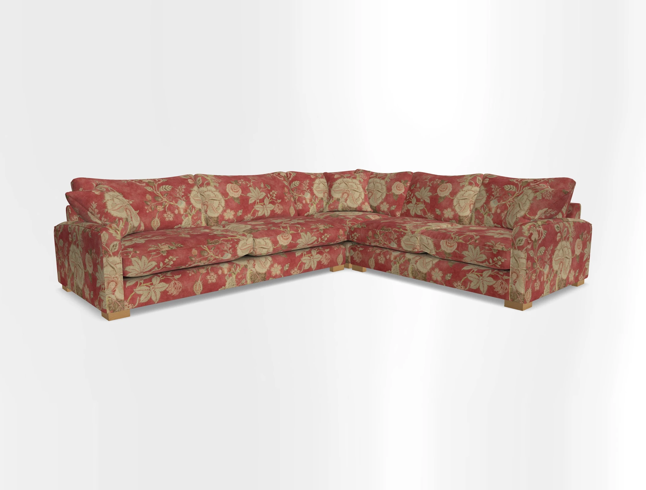 Brook Green large corner sofa LHF in Two Tone Plain Biscuit