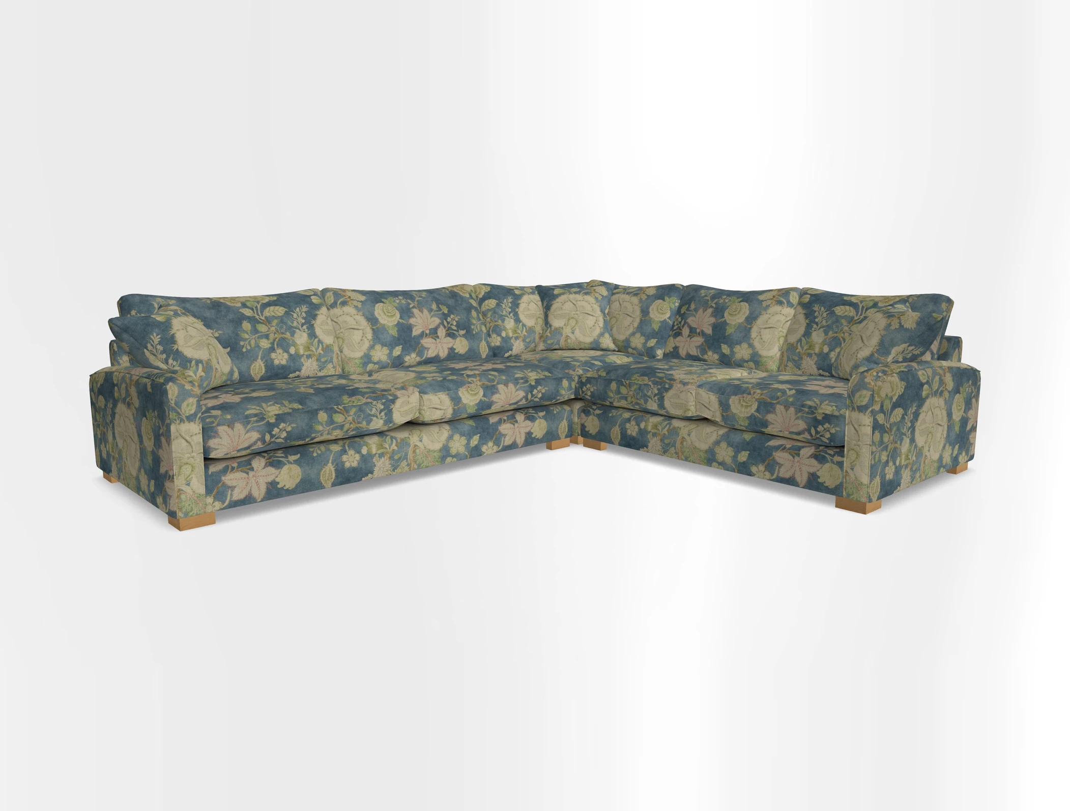 Brook Green large corner sofa LHF in Two Tone Plain Biscuit