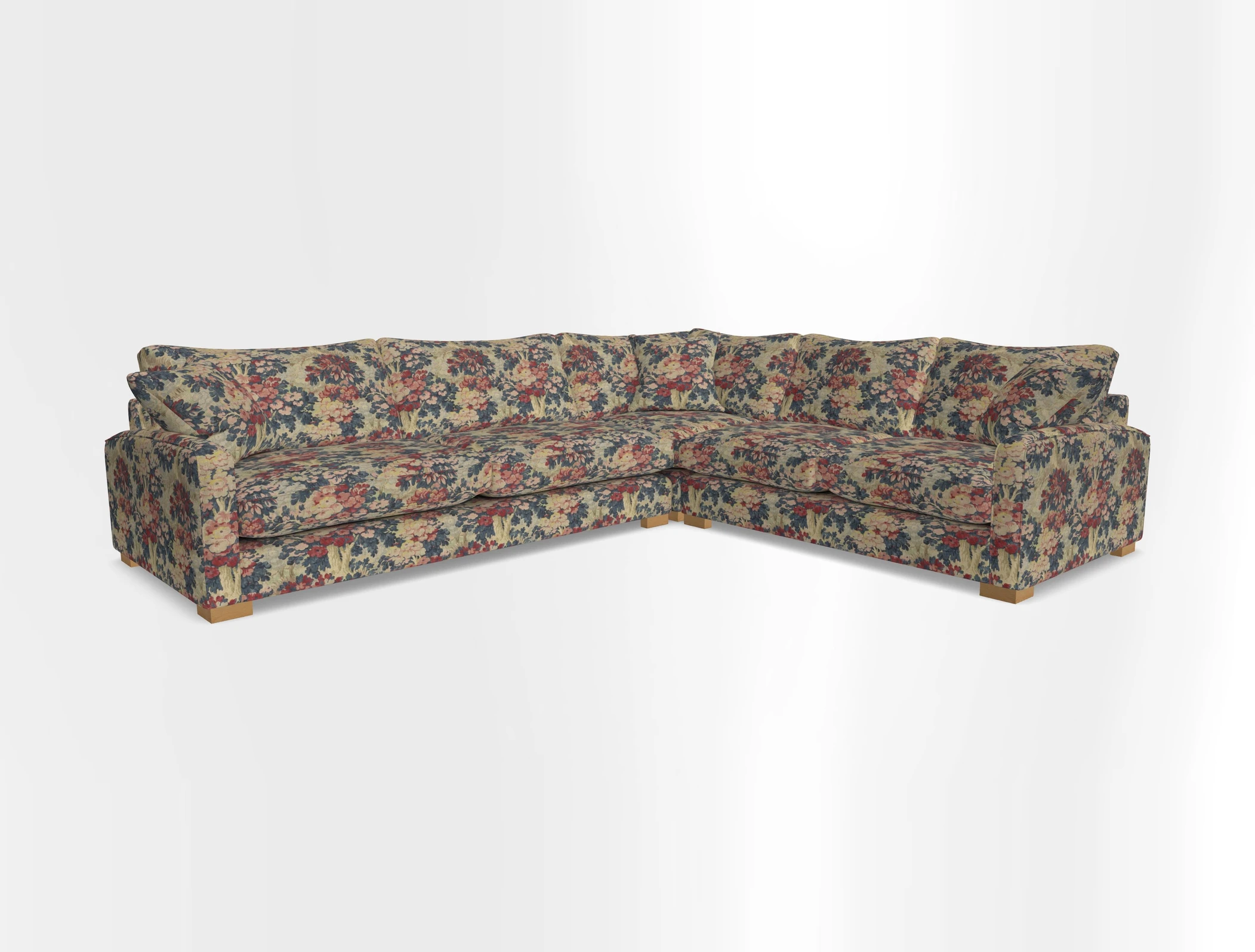 Brook Green large corner sofa LHF in Two Tone Plain Biscuit