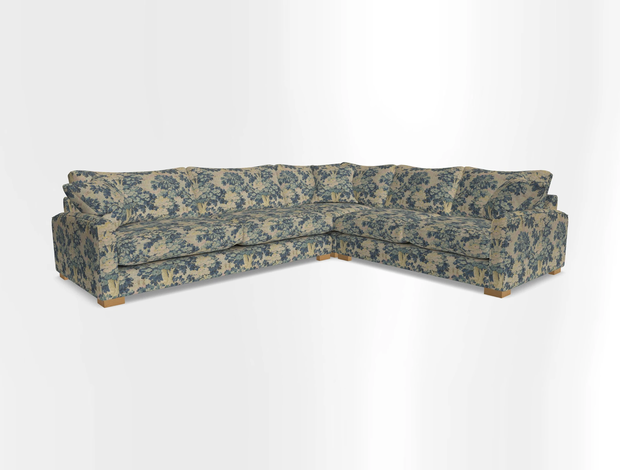 Brook Green large corner sofa LHF in Two Tone Plain Biscuit