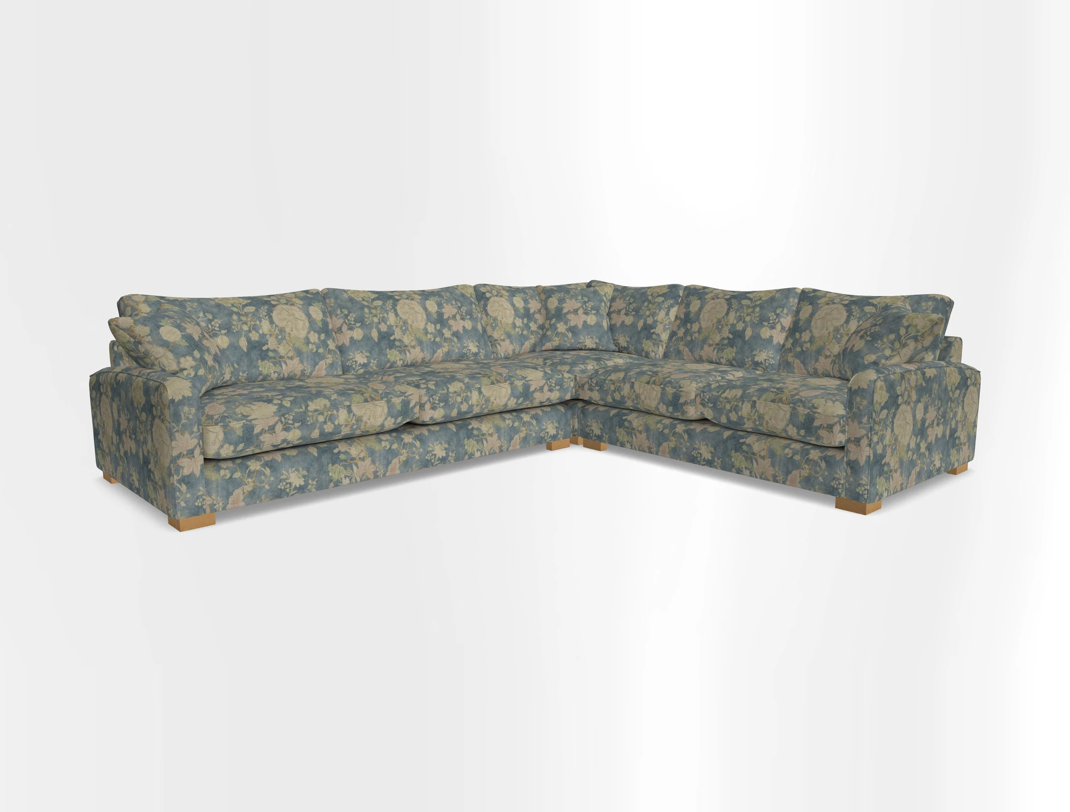 Brook Green large corner sofa LHF in Two Tone Plain Biscuit
