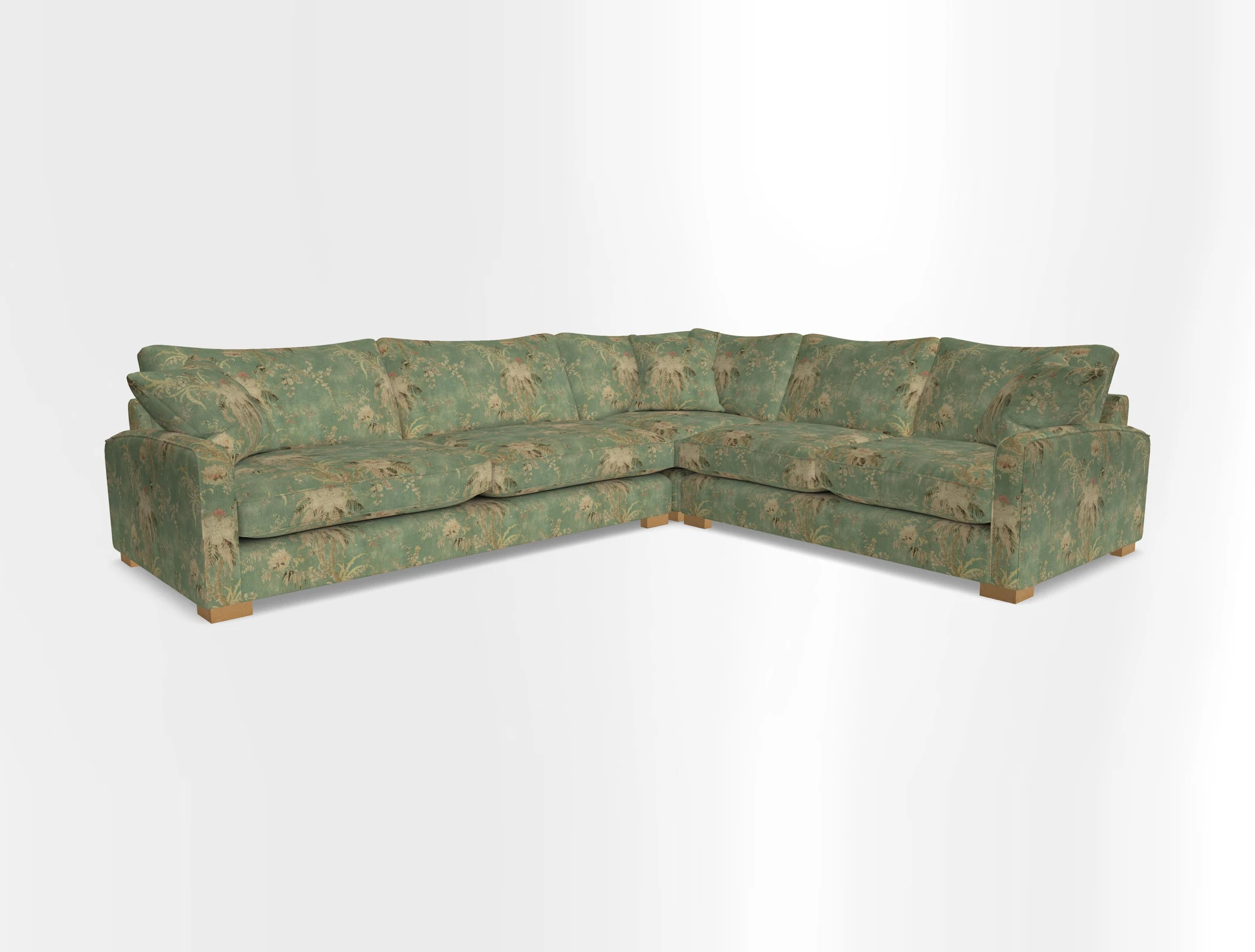 Brook Green large corner sofa LHF in Two Tone Plain Biscuit