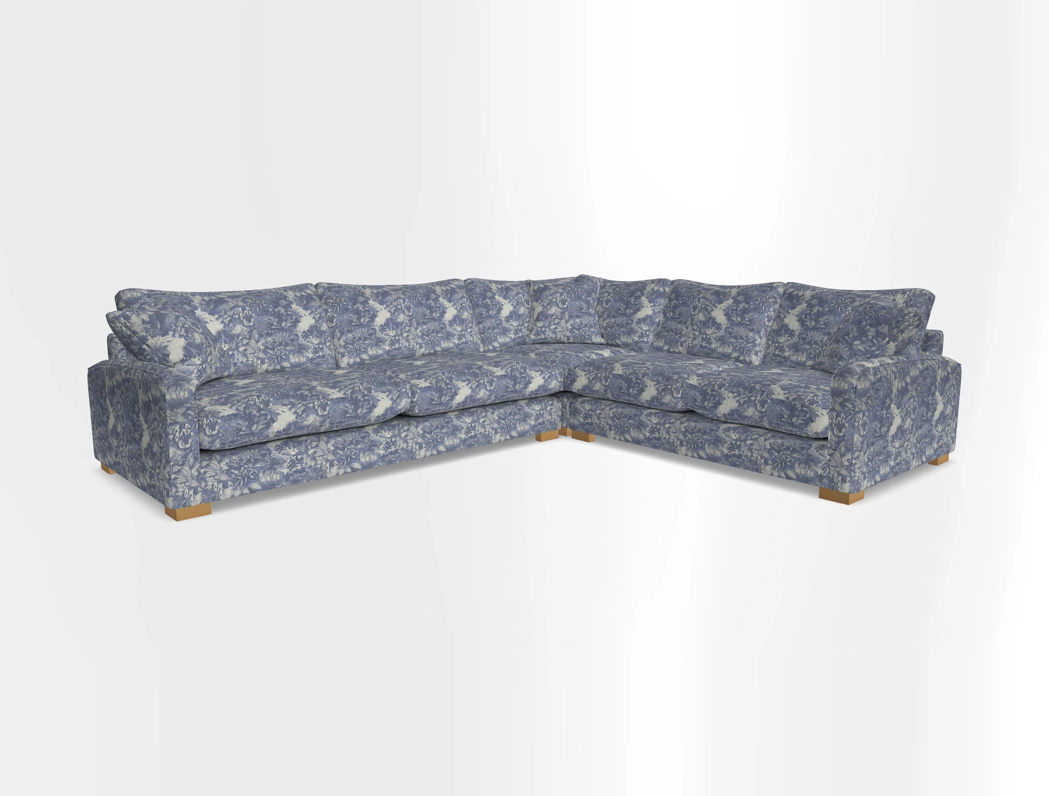 Brook Green large corner sofa LHF in Two Tone Plain Biscuit
