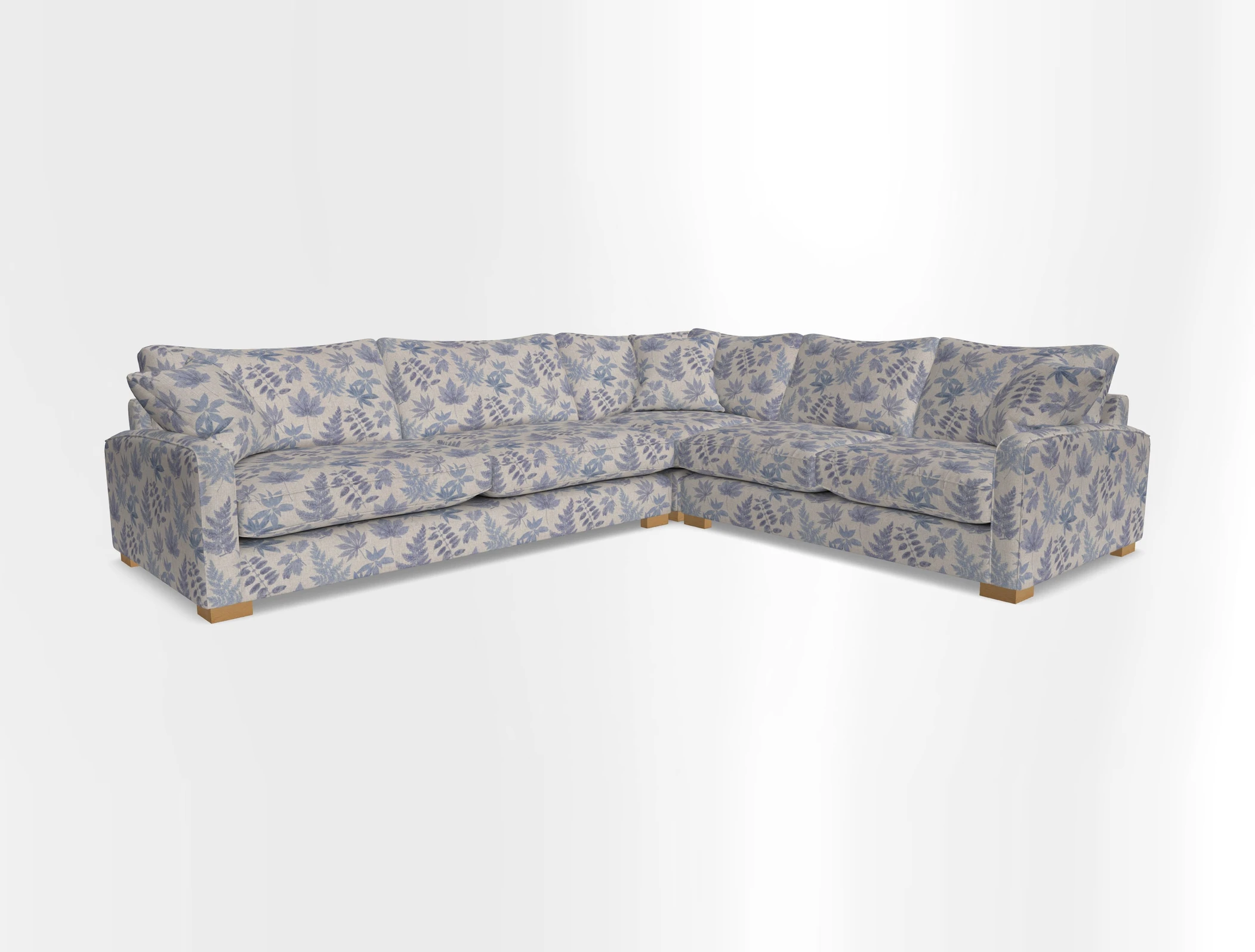 Brook Green large corner sofa LHF in Two Tone Plain Biscuit